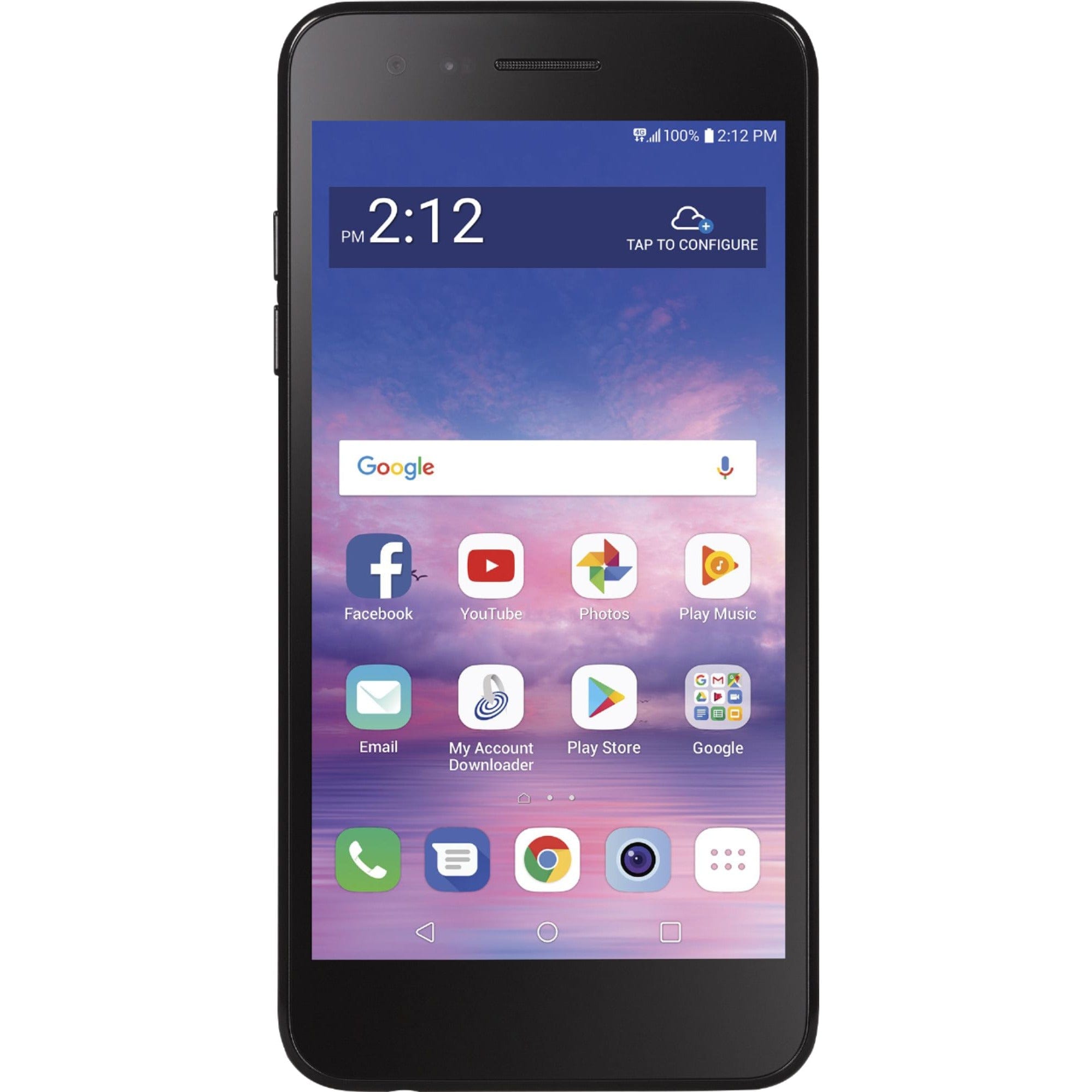 LG Rebel 4 L211VL 16GB Black GSM Unlocked Smartphone - Simple Mobile Compatible | Budget-Friendly Prepaid Phone for Students & Seniors
