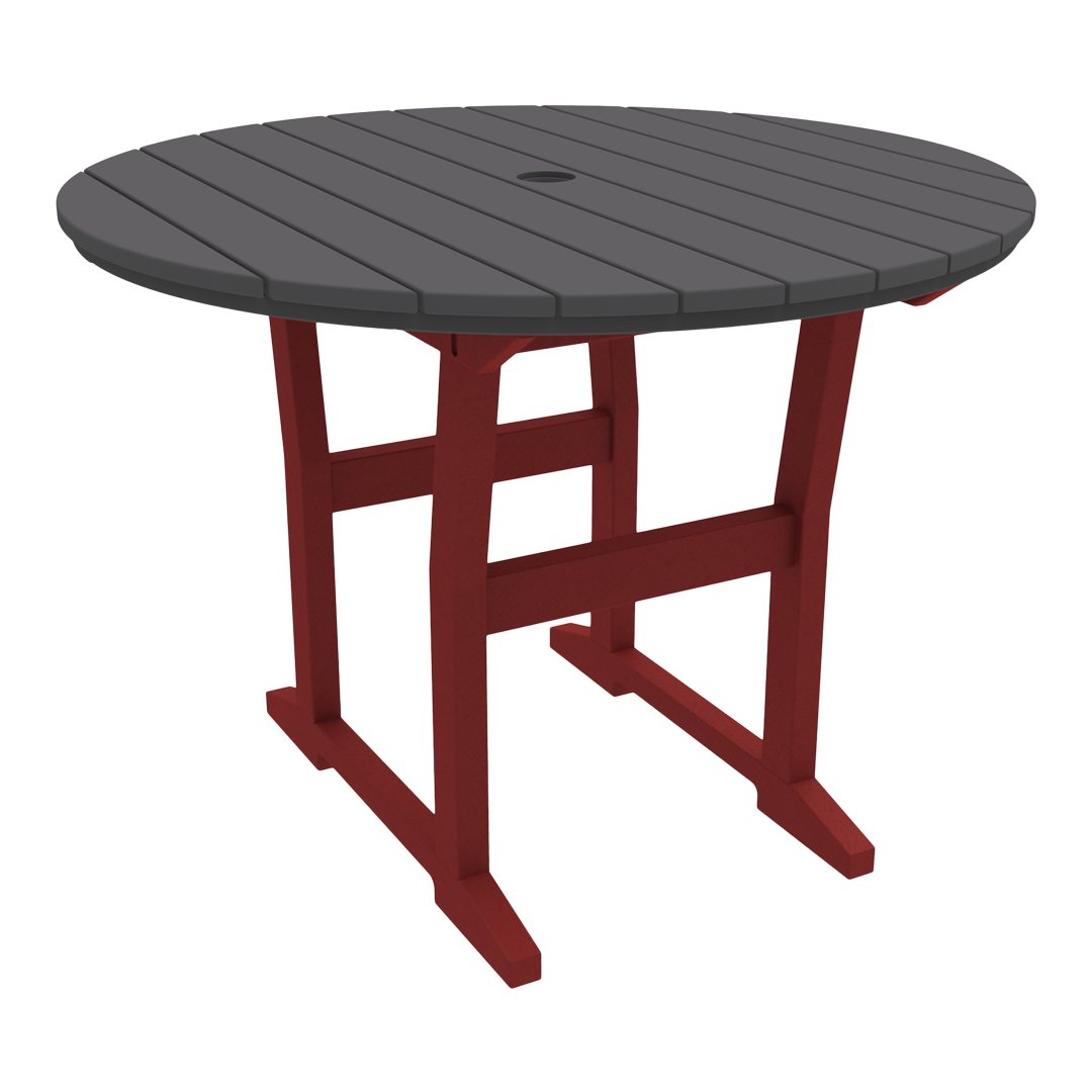 Coastline Cafe Round Dining Table - 36 Inch Modern Kitchen Table for Small Spaces, Breakfast Nook & Apartment - Perfect for Coffee Shops, Restaurants & Home Decor