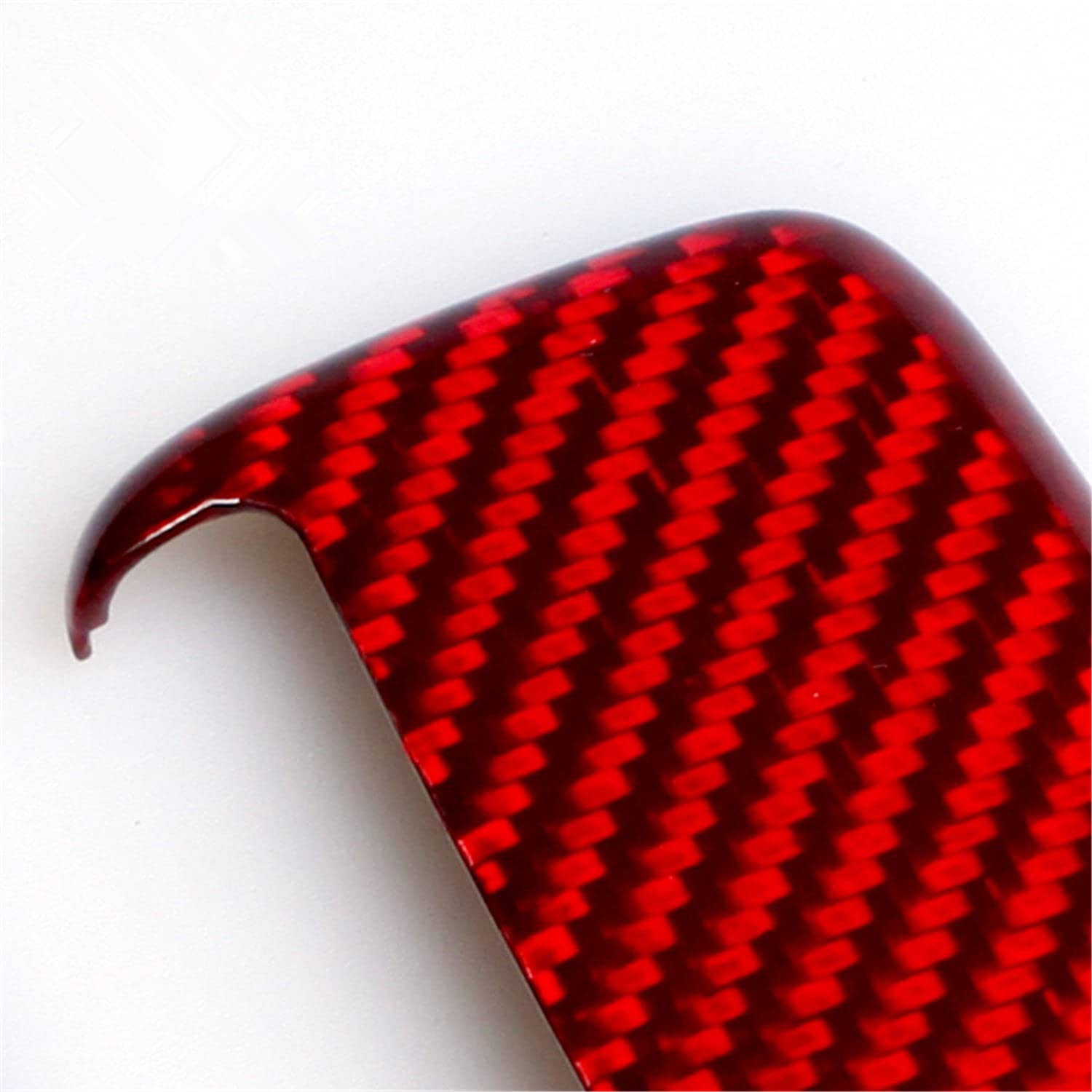 Premium Carbon Fiber Key Fob Cover for Land Rover Discovery 4/Sport/Freelander 2/Range Rover Evoque/Sport/Velar - Lightweight Glossy Protective Case (Red) | Durable Car Remote Key Protector for Everyday Use & Travel