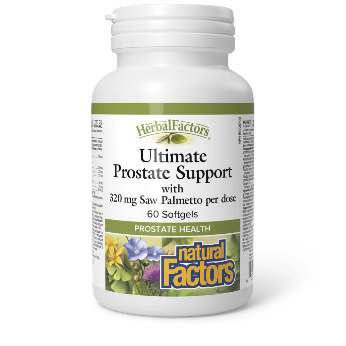 Herbal Factors Ultimate Prostate Support Supplement - 60 Capsules for Men's Health & Wellness - Supports Urinary Function & Vitality