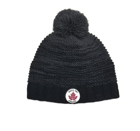 Canada Beanie with Pom - Warm Winter Knit Hat for Men & Women - Perfect for Skiing, Snowboarding & Outdoor Activities