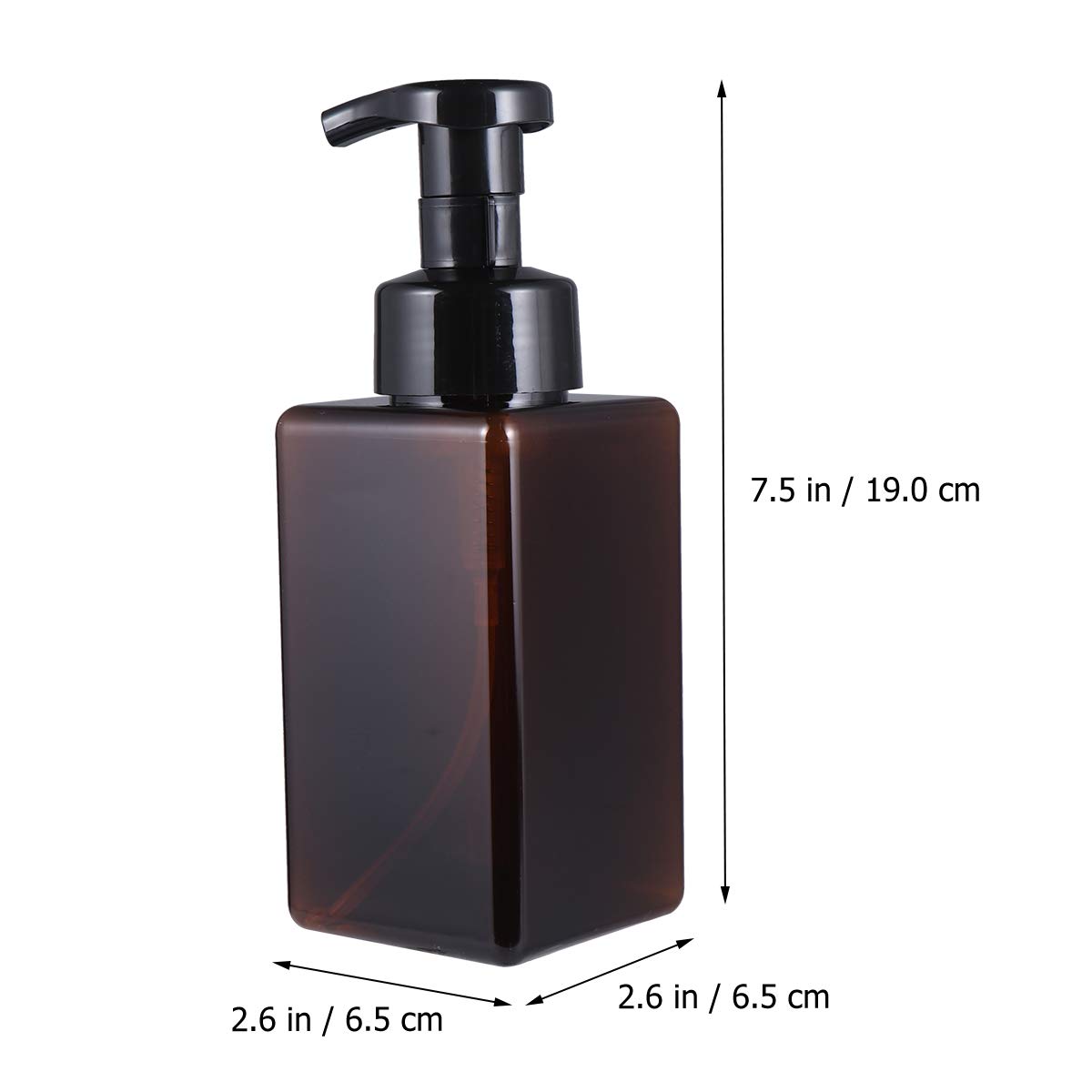 Cabilock 2-Pack Square Foam Soap Dispenser Bottles - Empty Lotion Pump Bottles for Kids, Liquid Soap & Hand Sanitizer - Perfect for Bathroom, Kitchen & Travel Organizer