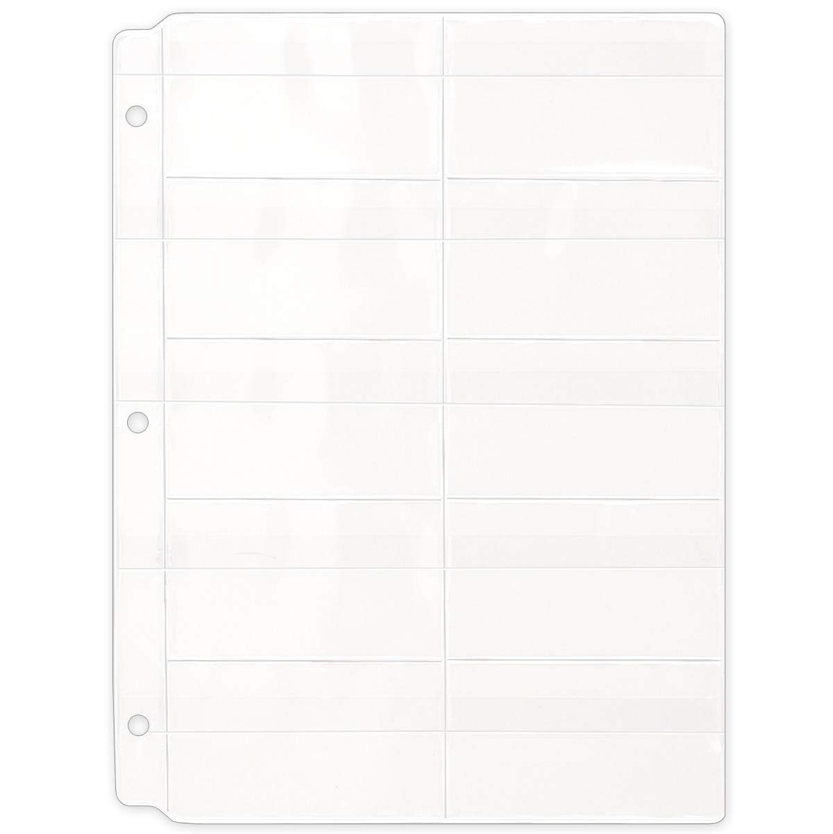 StoreSMART Plastic Pages for Memory SD Cards & Business Cards with Flaps - 100 Pack for 3-Ring Binders VH308F-100 - Perfect for Office Organization, Photo Storage & Collectible Card Protection