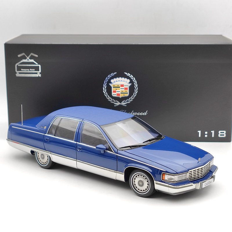 1:18 Scale 1993 Cadillac Fleetwood Sedan Blue Diecast Model Car - Limited Edition Collectible for Car Enthusiasts & Display Showcase