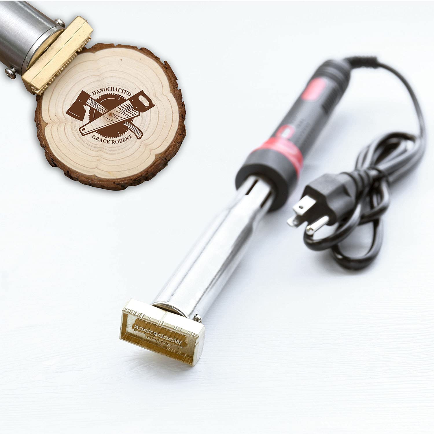 Custom Electric Wood Branding Iron 200W 110V - Personalized Logo Stamp (2.5