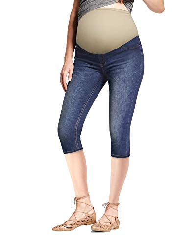 Super Stretchy Maternity Capri Pants for Women - Hybrid Comfort Skinny Fit - Perfect for Pregnancy, Yoga & Everyday Wear