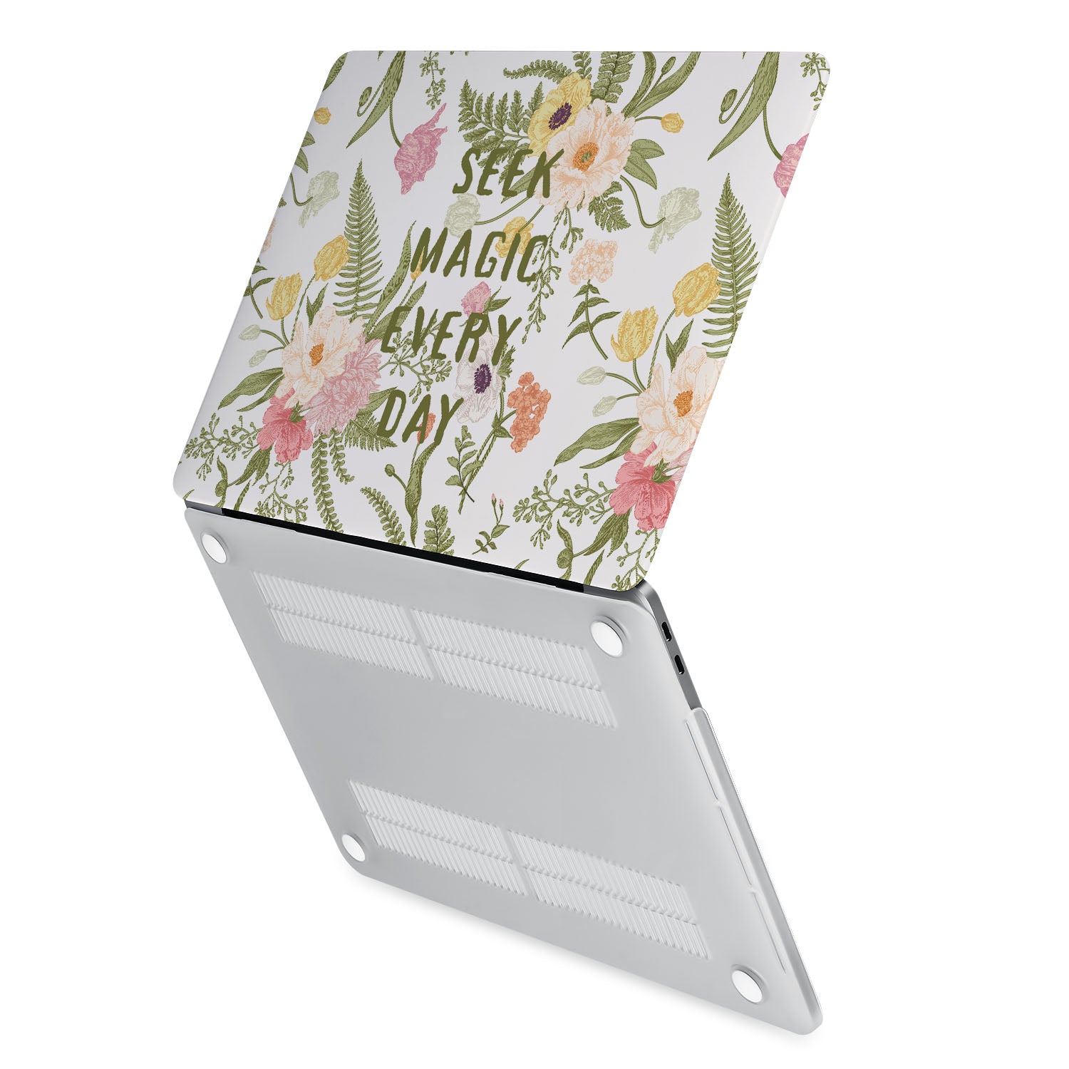 MacBook Case with Positive Quote 'Seek Magic Every Day' - Durable Protective Cover for MacBook Air/Pro - Perfect for Work, Travel & Daily Inspiration