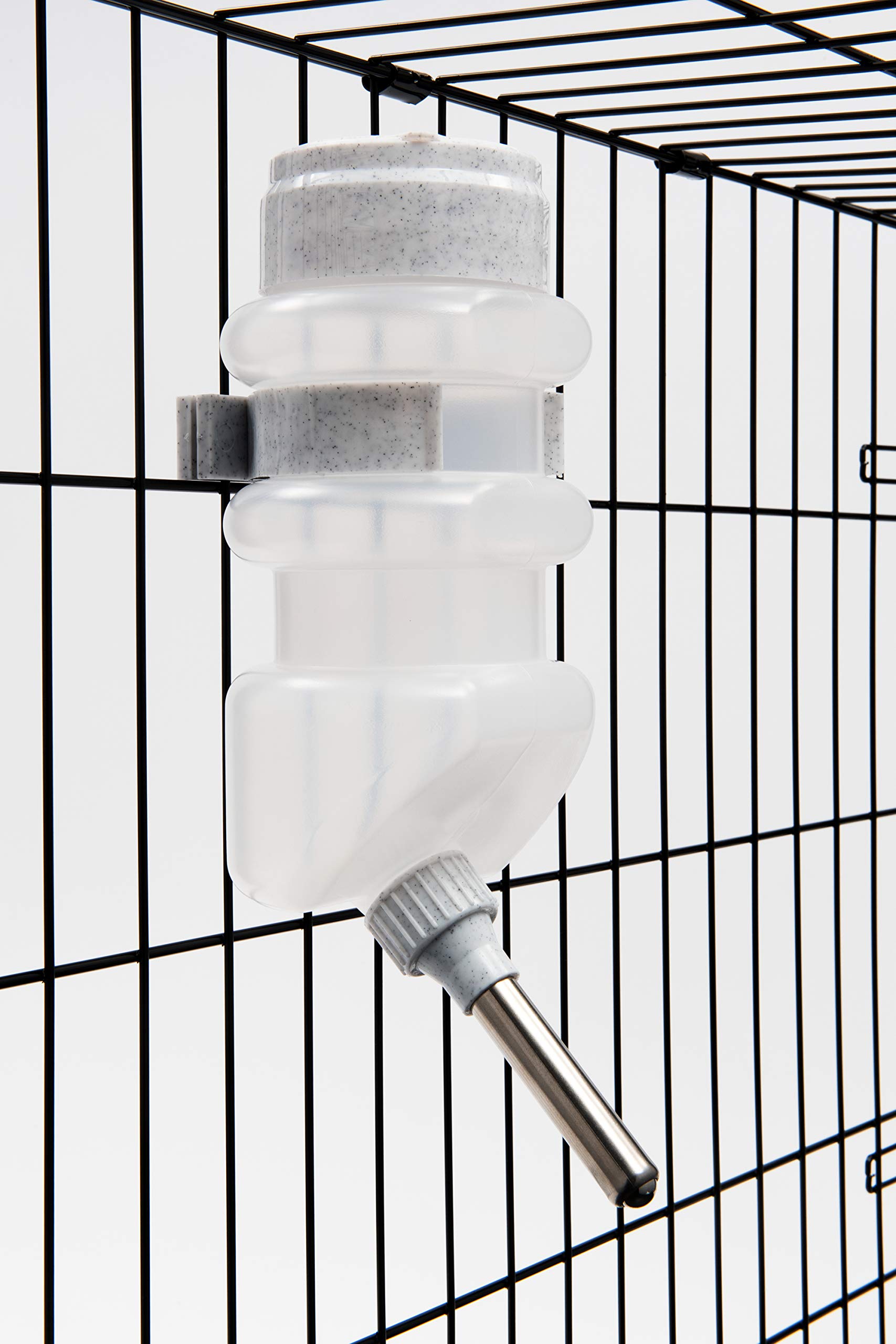 No-Drip Top Fill Dog Water Bottle - 44oz Leak-Proof Pet Water Dispenser for Crate, Travel & Outdoor Use - White (Pack of 1)