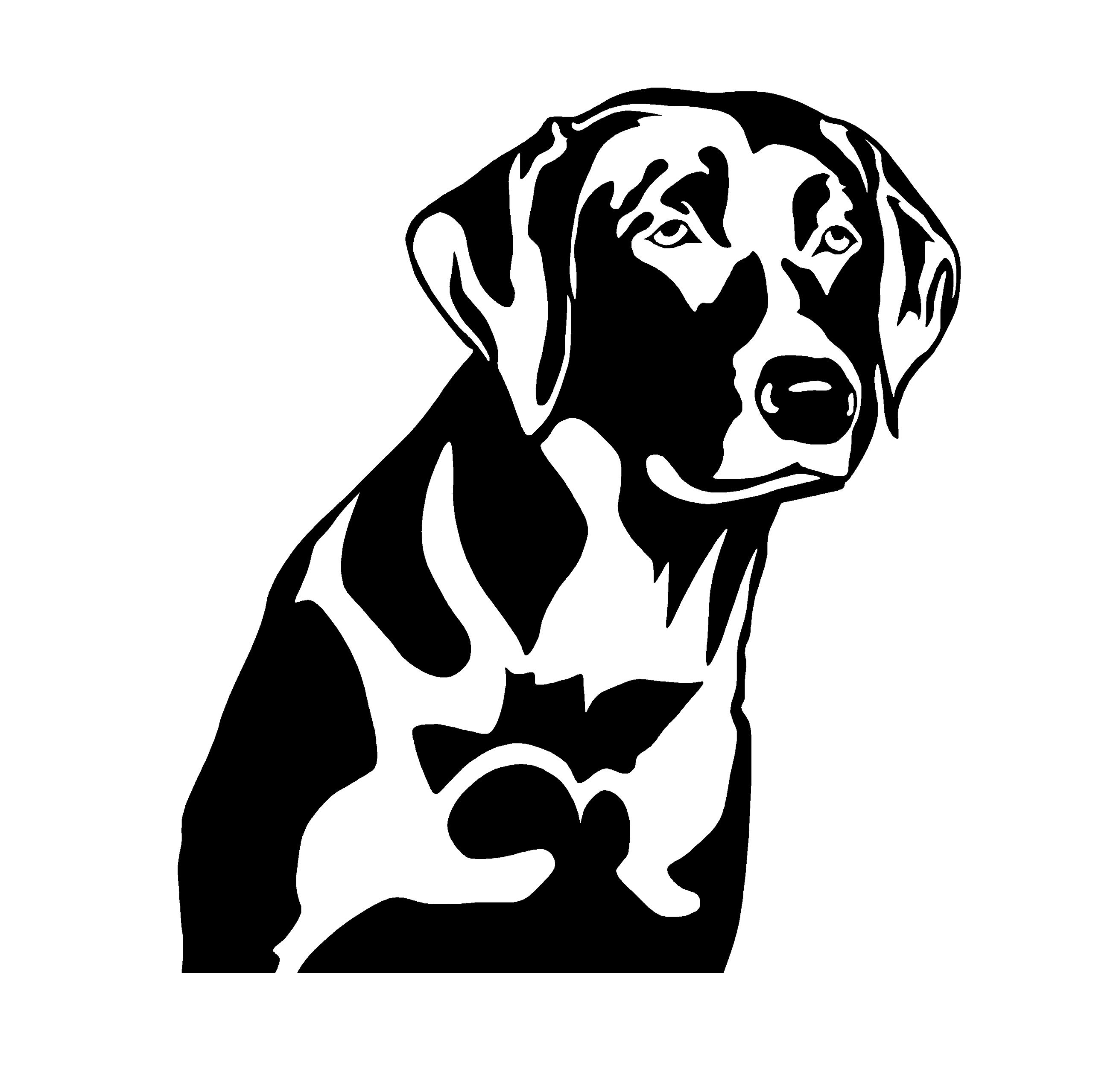 Detailed Lab Head Sticker Decal for Trucks & Vehicles - Small Black Vinyl Waterproof Decal by Waterfowldecals - Perfect for Car Windows, Laptops, and DIY Projects
