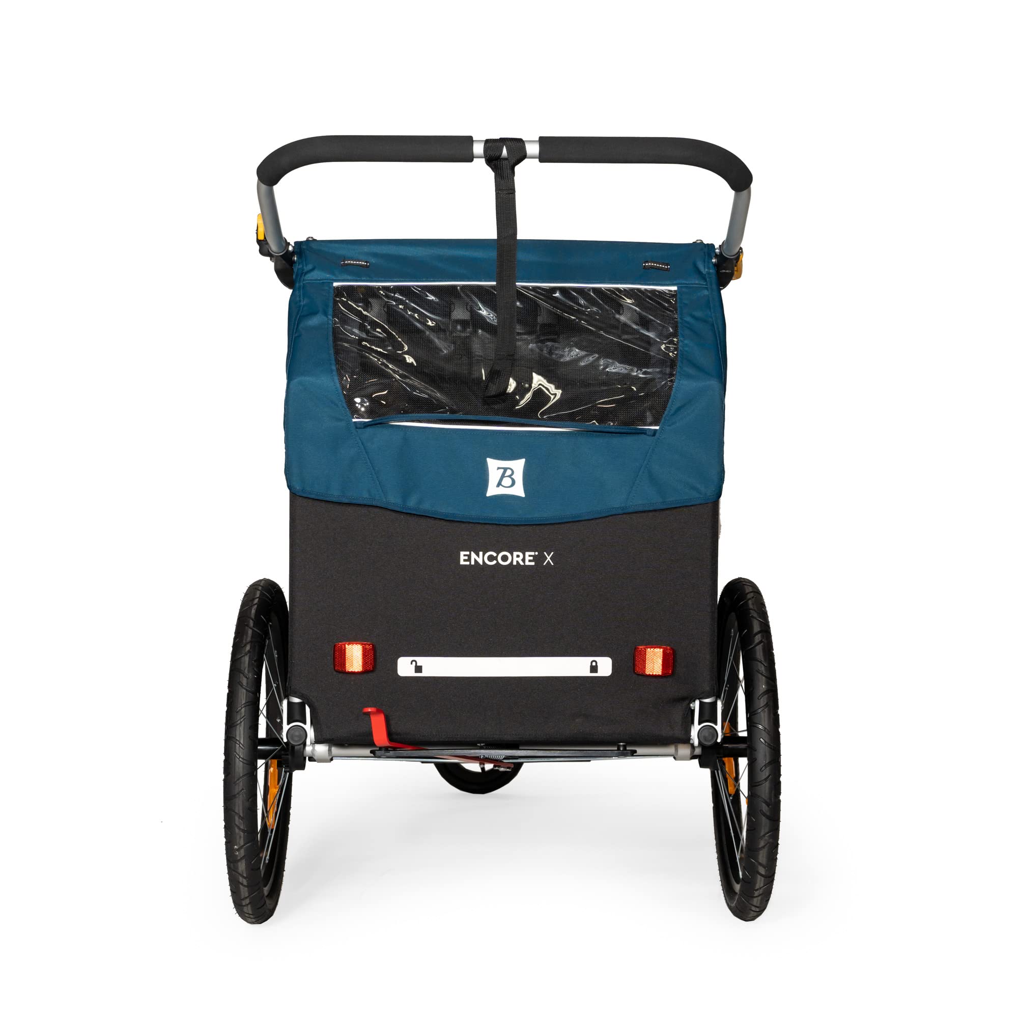 Burley Encore X 2-Seat Kids Bike Trailer & Stroller - Convertible Bicycle Trailer for Toddlers, Jogging Stroller for Outdoor Adventures, Perfect for Cycling, Running & Family Outings