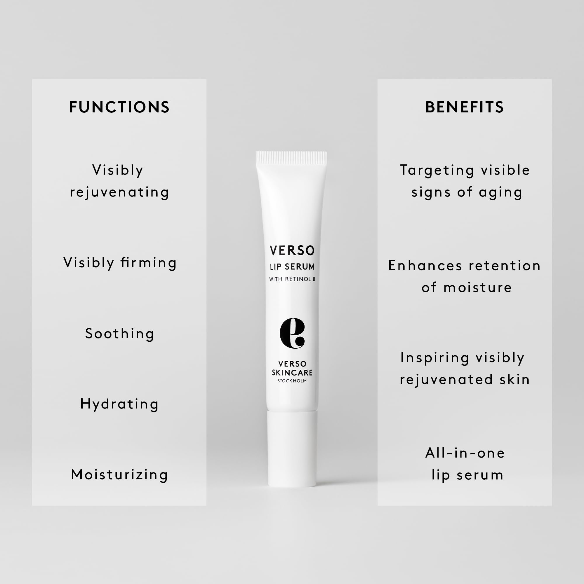 Verso Skincare Lip Serum for Women - Hydrating & Plumping Lip Treatment, 0.5 oz | Anti-Aging Lip Care with Hyaluronic Acid | Perfect for Dry Lips & Nighttime Routine