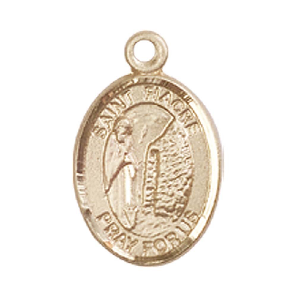 F A Dumont 14kt Gold St. Fiacre Medal - Patron Saint of Gardeners | Religious Jewelry for Catholic Devotion & Gardening Gifts
