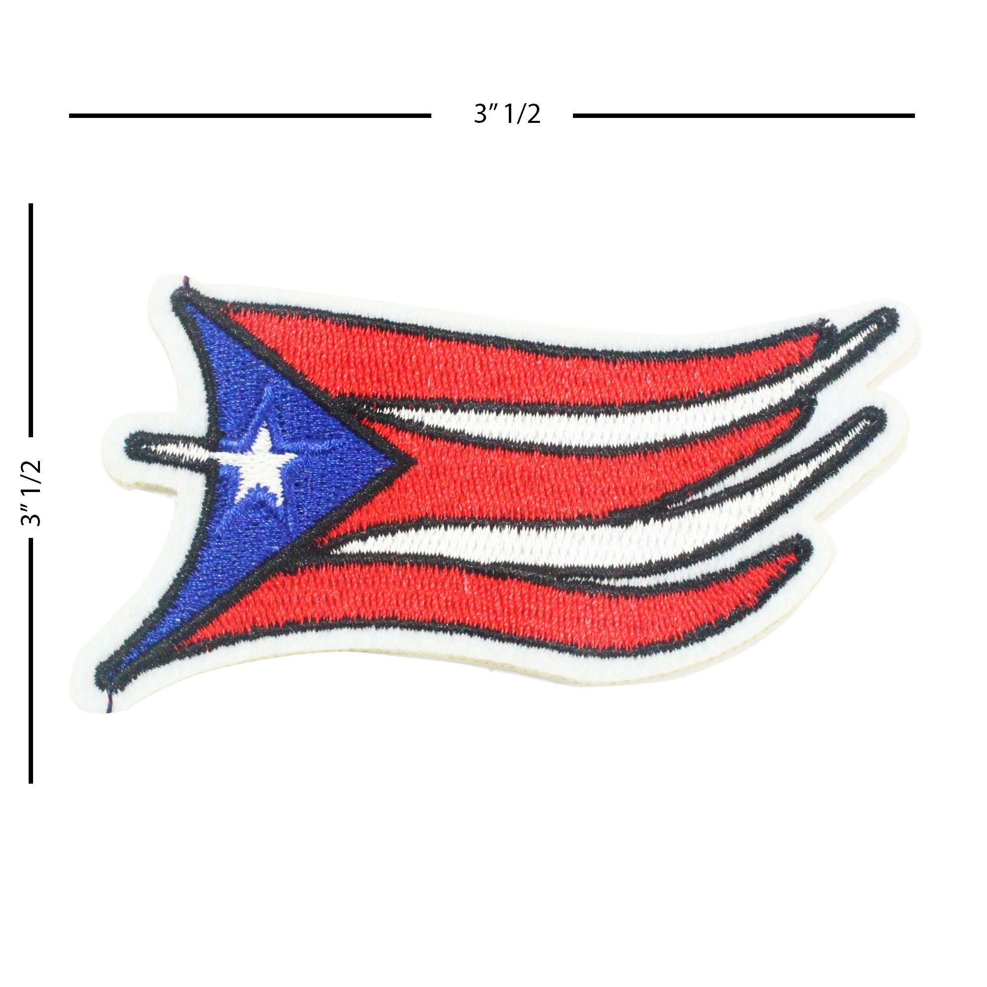 Puerto Rico Iron-on Patch - Embroidered Applique for Jackets, Backpacks, Jeans & Clothing Accessories | Perfect for DIY Customization, Travel Souvenirs & Fashion Statements