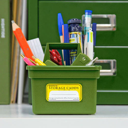 Yellow Small Storage Caddy Organizer - Portable Bathroom, Kitchen & Office Supply Holder - Perfect for Makeup Brushes, Utensils & Desk Accessories