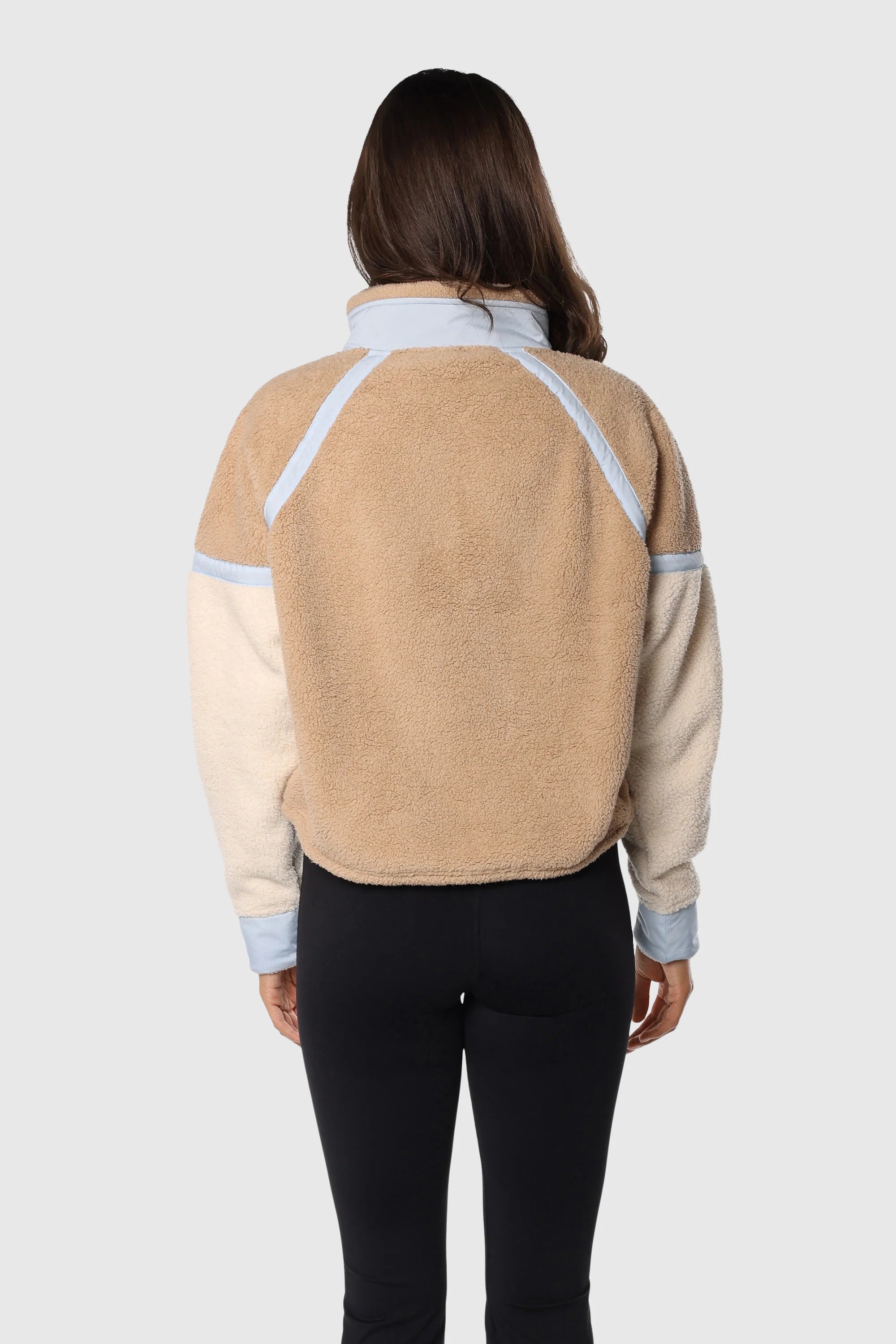 Sherpa 1/4 Zip Fleece Pullover - Soft Cream Winter Jacket for Men & Women | Cozy Outdoor Hiking & Casual Wear