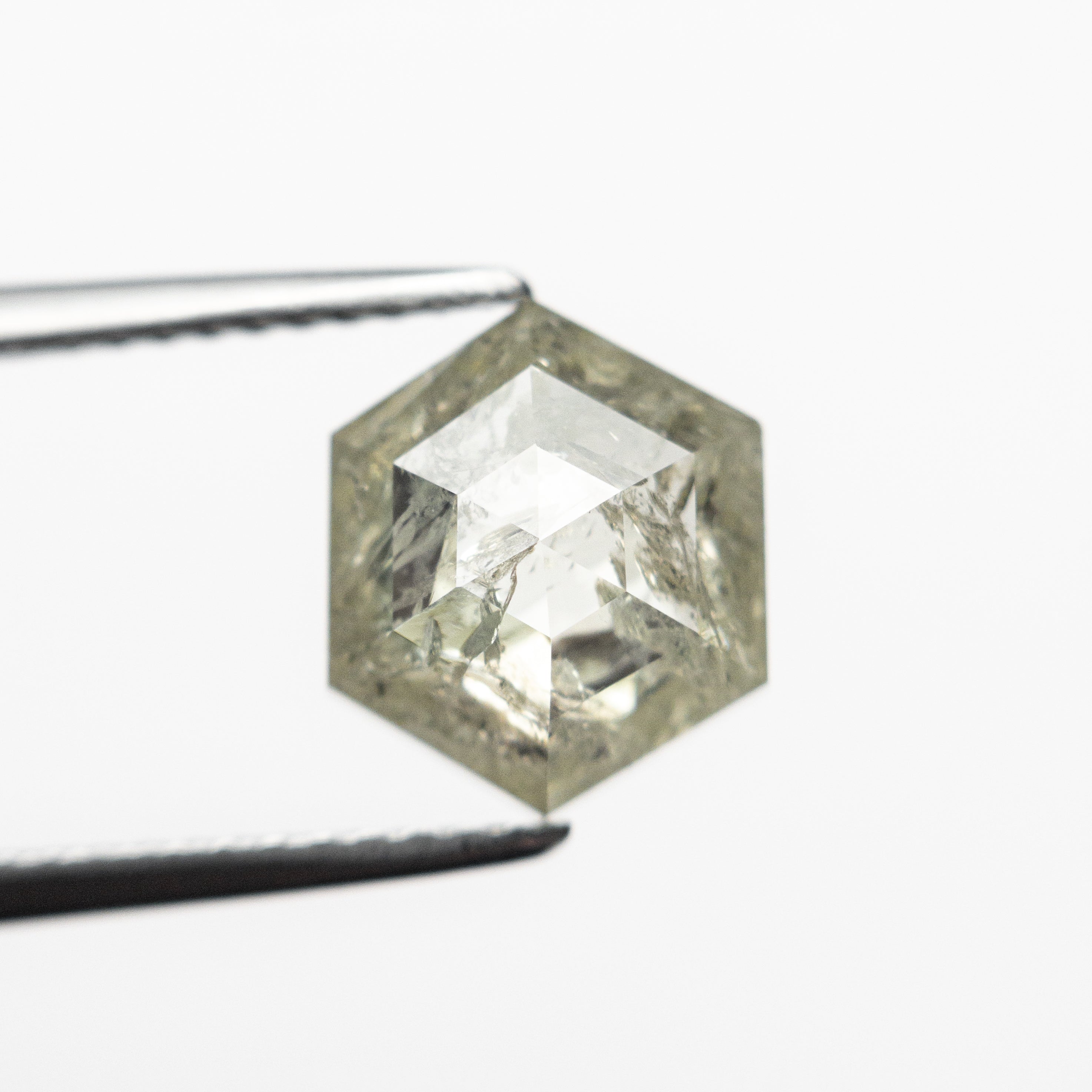 2.49ct Hexagon Rose Cut Loose Gemstone - 9.39x7.93x3.92mm Natural Rose Quartz for Jewelry Making, Engagement Rings & Healing Crystals