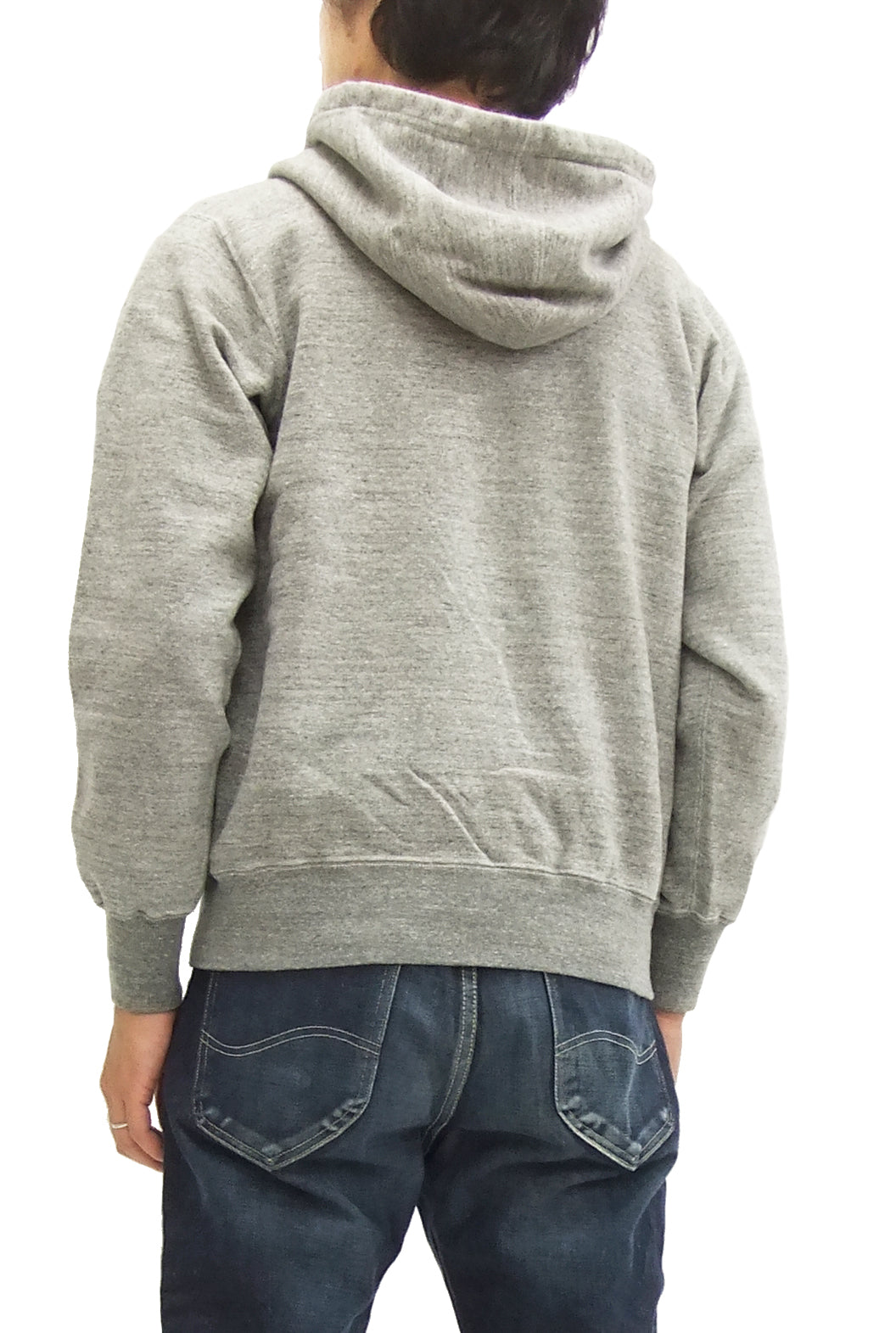 Buzz Rickson Men's USAAF Insignia Zip Front Hooded Sweatshirt - Heather Gray | Vintage Military Style Hoodie for Casual Wear & Outdoor Activities
