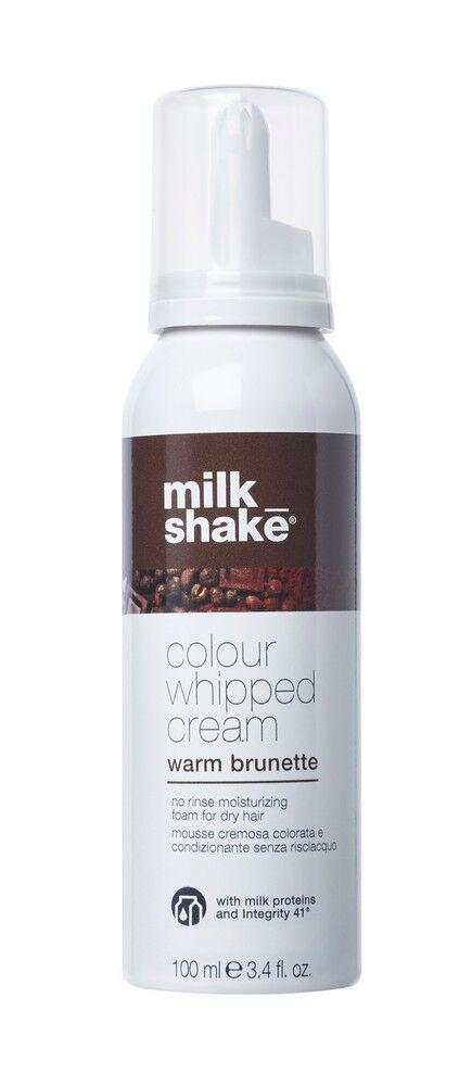 Milk Shake Colour Whipped Cream 100ml - Warm Brunette Hair Dye for Women & Men - Semi-Permanent Conditioning Hair Color - Perfect for Salon & Home Use