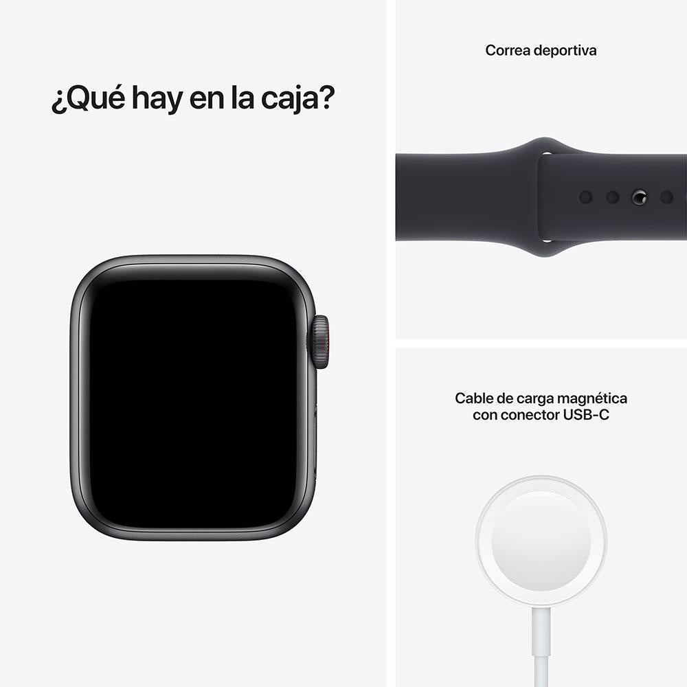 Apple Watch SE (GPS + Cellular) 40mm Space Gray Aluminum Case with Midnight Sport Band - Perfect for Fitness Tracking, Calls & Notifications on the Go