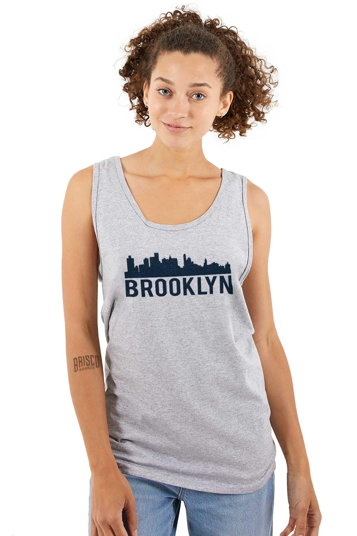Brooklyn NYC Skyline New York City Graphic Tank Top for Men & Women - Casual Summer Wear, Urban Street Style, Gym & Travel Outfit