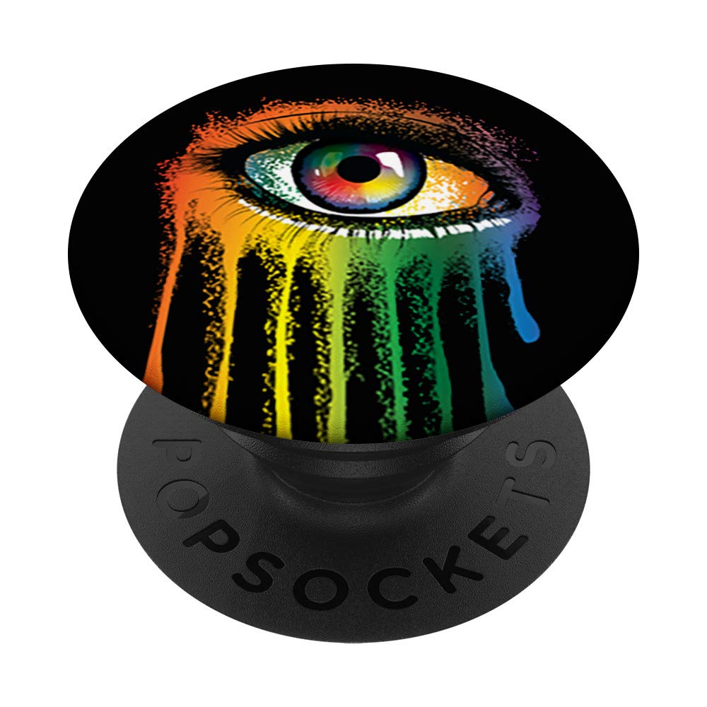 Artistic Watercolor PopSockets with Crying Colorful Tears Design - Swappable PopGrip for Women - Perfect for Phones, Tablets & Emotional Expression