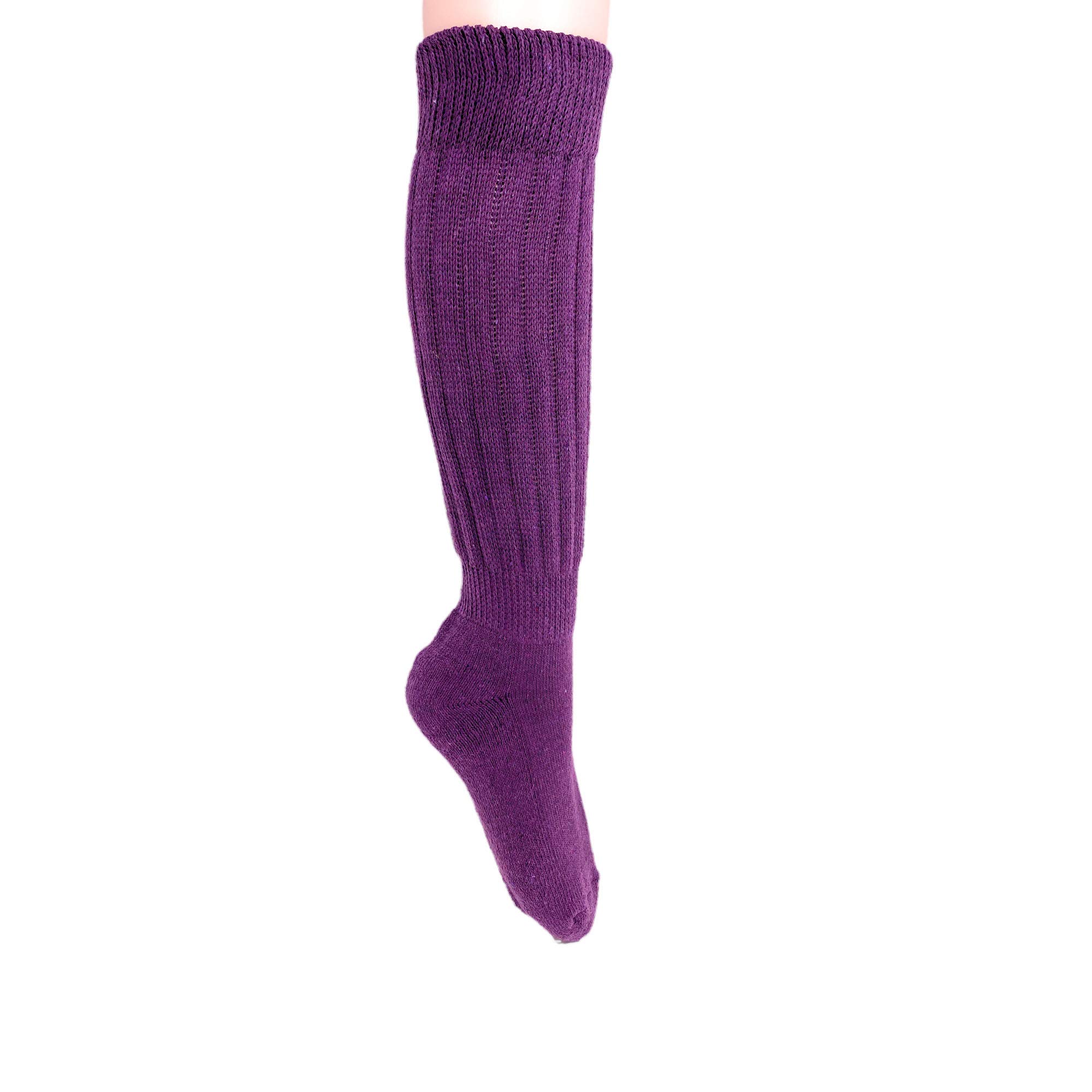 14 Pairs Women's Cotton Slouch Socks - Made in USA - Shoe Size 5-10 - Comfortable Casual & Lounge Socks for Home, Office & Everyday Wear