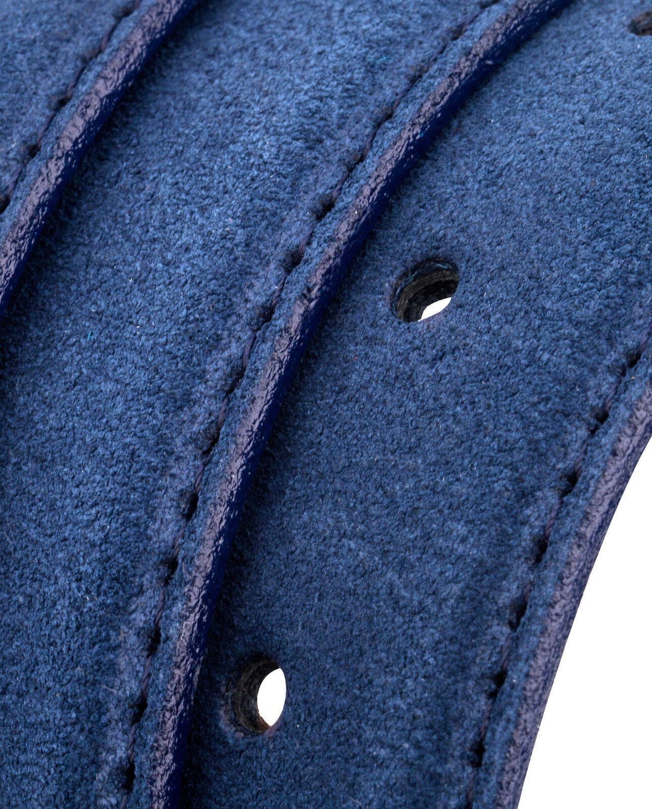 Men's Blue Suede Belt 35mm - No Buckle Replacement Strap Compatible with Ferragamo Buckles | Premium Dress Belt for Business & Formal Occasions
