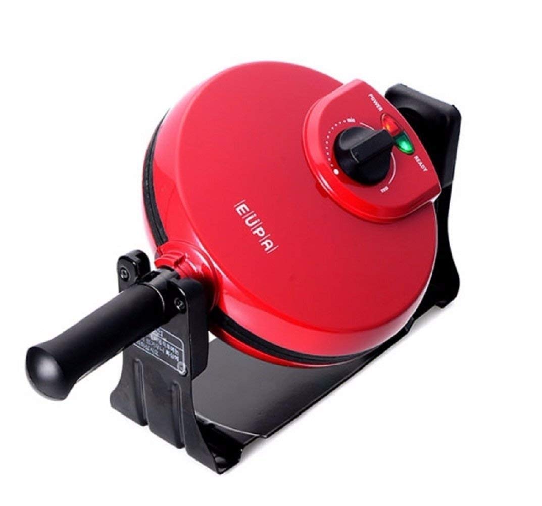 Best Belgian Waffle Maker - 900W Electric Waffle Iron with Non-Stick Plates (220V, Red) - Perfect for Breakfast, Brunch & Family Gatherings