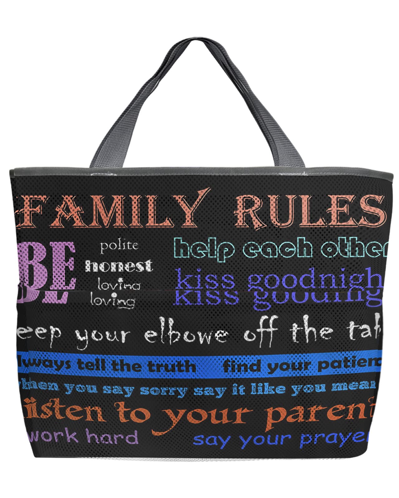 60L Oversized Mesh Beach Tote Bag with Pockets - Foldable Lightweight Swim Bag for Pool & Beach (24