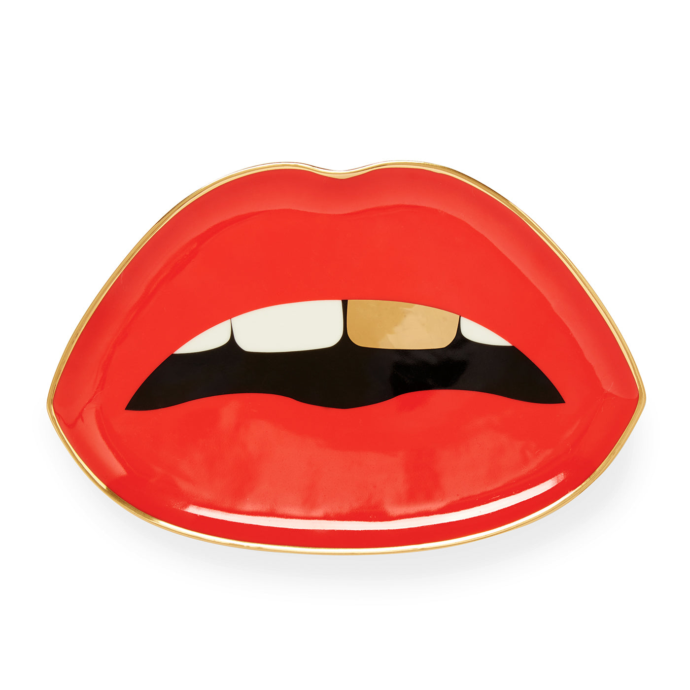 Elegant Lips-Shaped Trinket Tray - Cute Jewelry Organizer for Rings, Earrings & Small Accessories - Perfect for Vanity, Dresser & Bathroom Decor