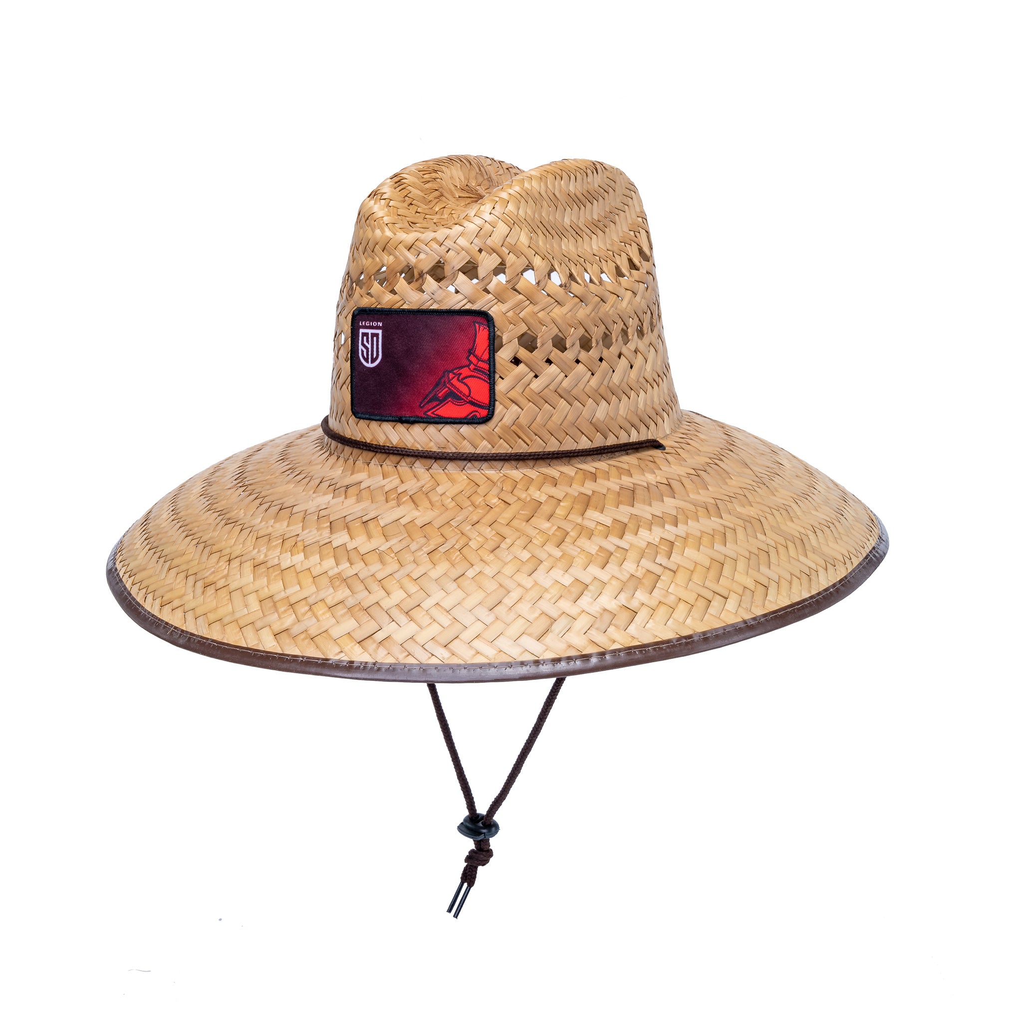 SD Legion Wide Brim Straw Patch Hat - UPF 50+ Sun Protection for Men & Women - Perfect for Beach, Hiking, and Outdoor Adventures