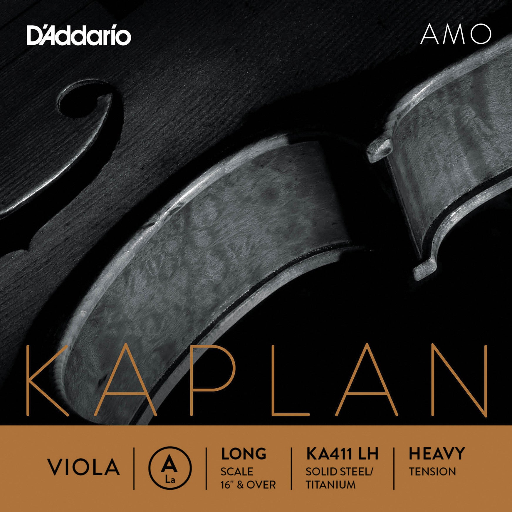 D'Addario Kaplan Amo Viola A String - Long Scale, Heavy Tension for Professional Viola Players | Perfect for Orchestral Performances & Practice Sessions