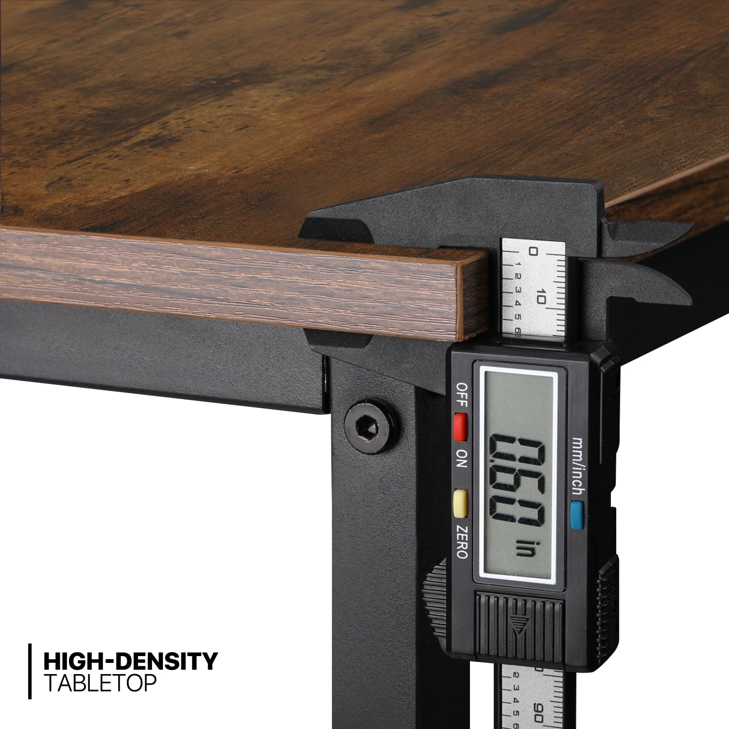 MoNiBloom 55 Inch Home Office Gaming Desk with Storage Bag - Rustic Brown Computer Study Table for Work, Gaming & Online Learning | Perfect for Small Spaces & Dorm Rooms