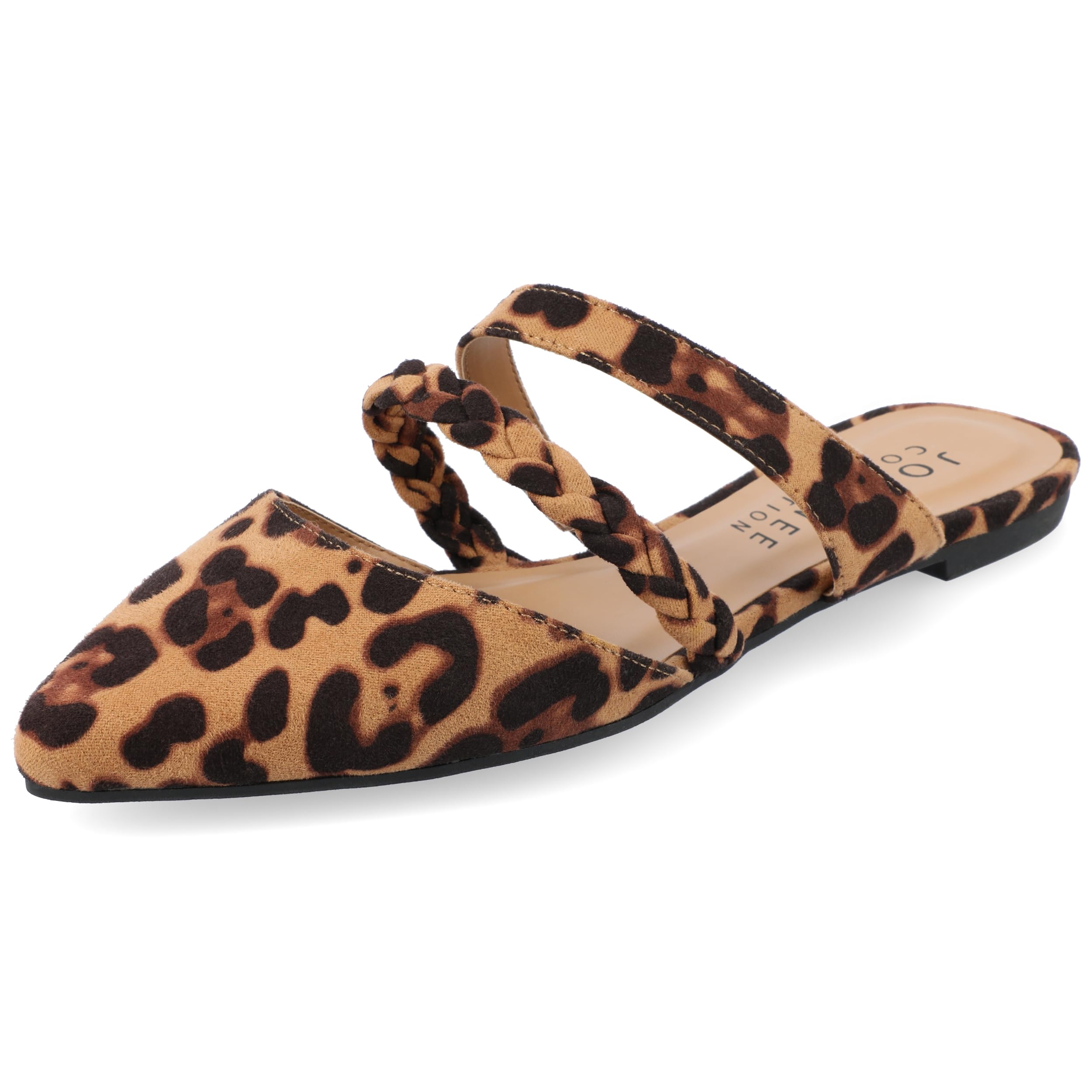 Journee Collection Women's Comfortable Ballet Flats - Lightweight Slip-On Shoes for Work, Travel & Everyday Wear