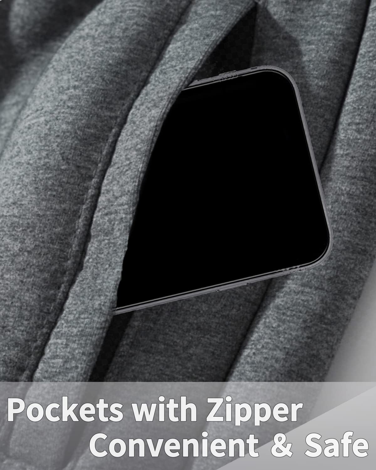 Men's Winter Fleece-Lined Sweatpants - Sherpa Lined Thermal Joggers with Pockets for Outdoor Activities & Lounge Wear