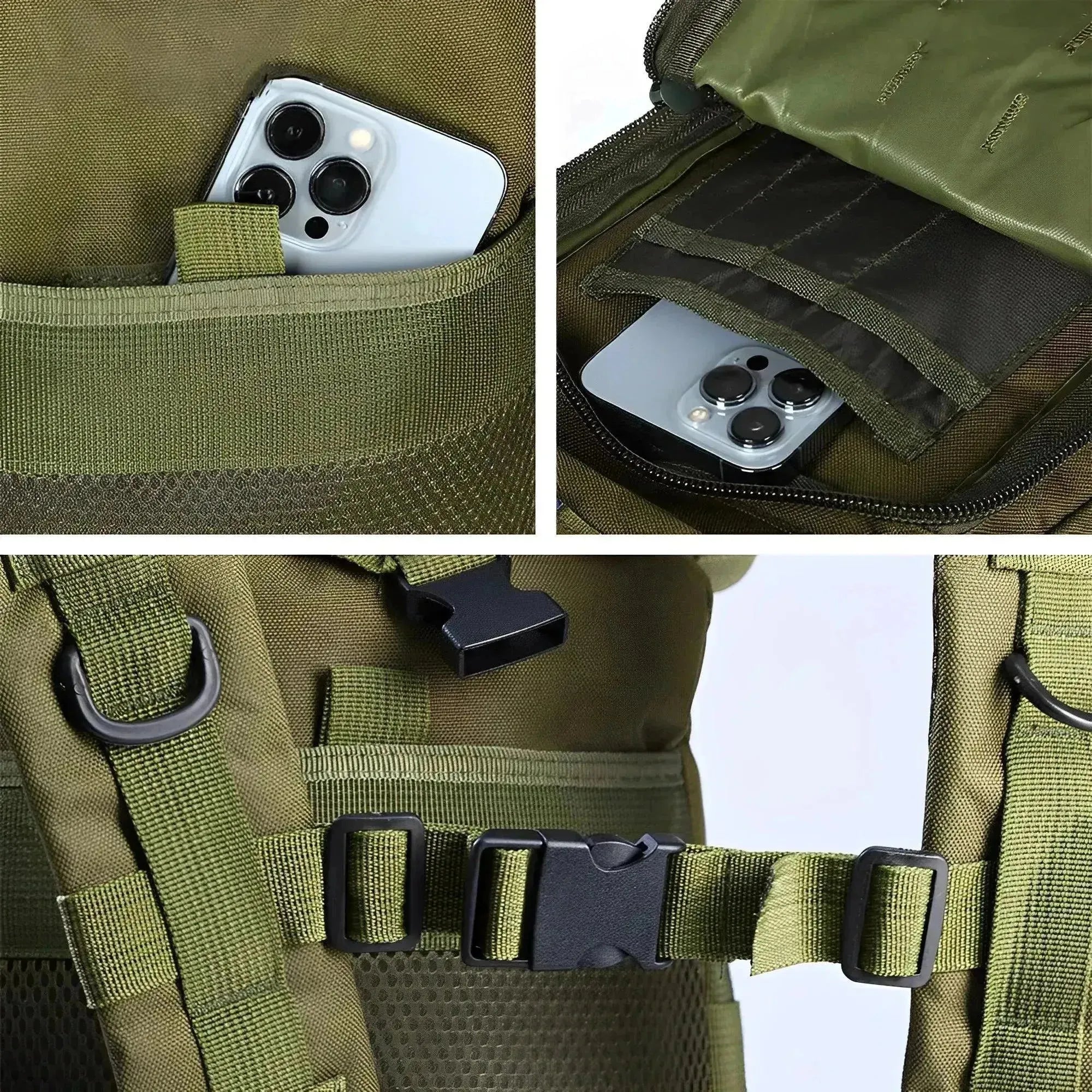 30L Tactical Backpack for Men - Military Style Durable Hiking Backpack with Multiple Pockets - Perfect for Outdoor Camping, Hiking & Travel