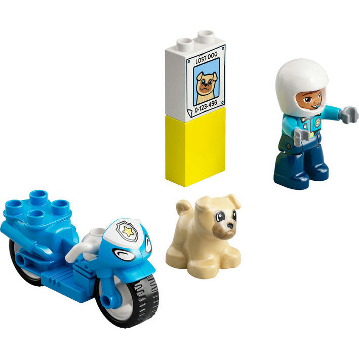 LEGO DUPLO Police Motorcycle Toy Set 10967 - Fun Learning Building Blocks for Toddlers & Kids - Perfect for Pretend Play & Early Childhood Development
