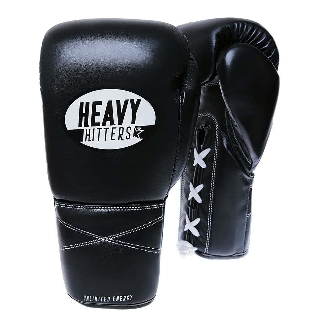 Heavy Hitters Professional Boxing Gloves for Men & Women - Premium Leather Muay Thai, Kickboxing, MMA Training & Heavy Bag Workout Gloves (H6-F) - Perfect for Sparring, Fitness Training & Martial Arts Practice