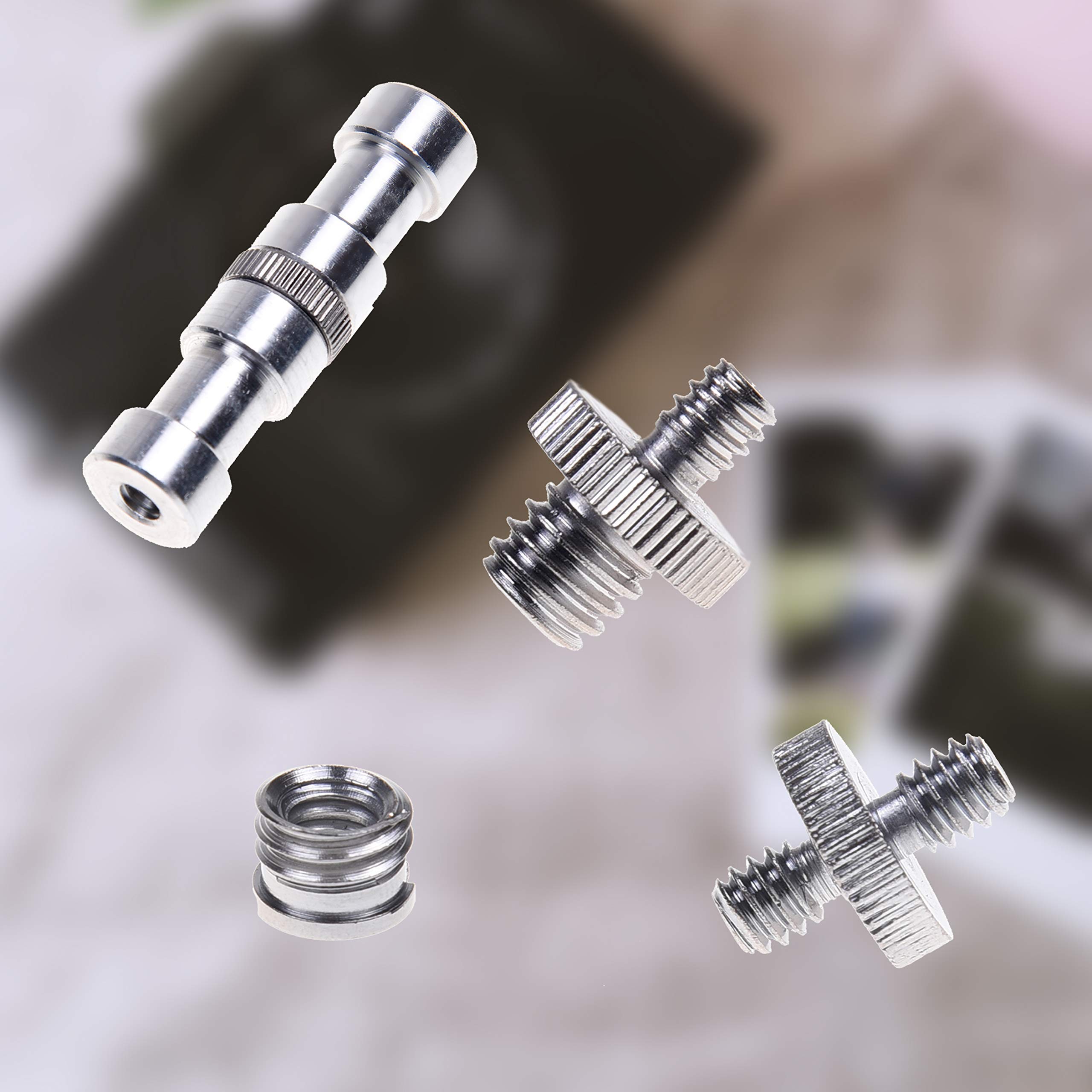 Kare & Kind 20-Piece Adapter Mount Set - 1/4 Inch & 3/8 Inch Threaded Screw Converters - Standard Camera Tripod Thread - Compatible with DSLR Cameras, Tripods, Light Stands, Monopods & Ball Heads - Perfect for Photography, Videography & Studio Equipment Setup