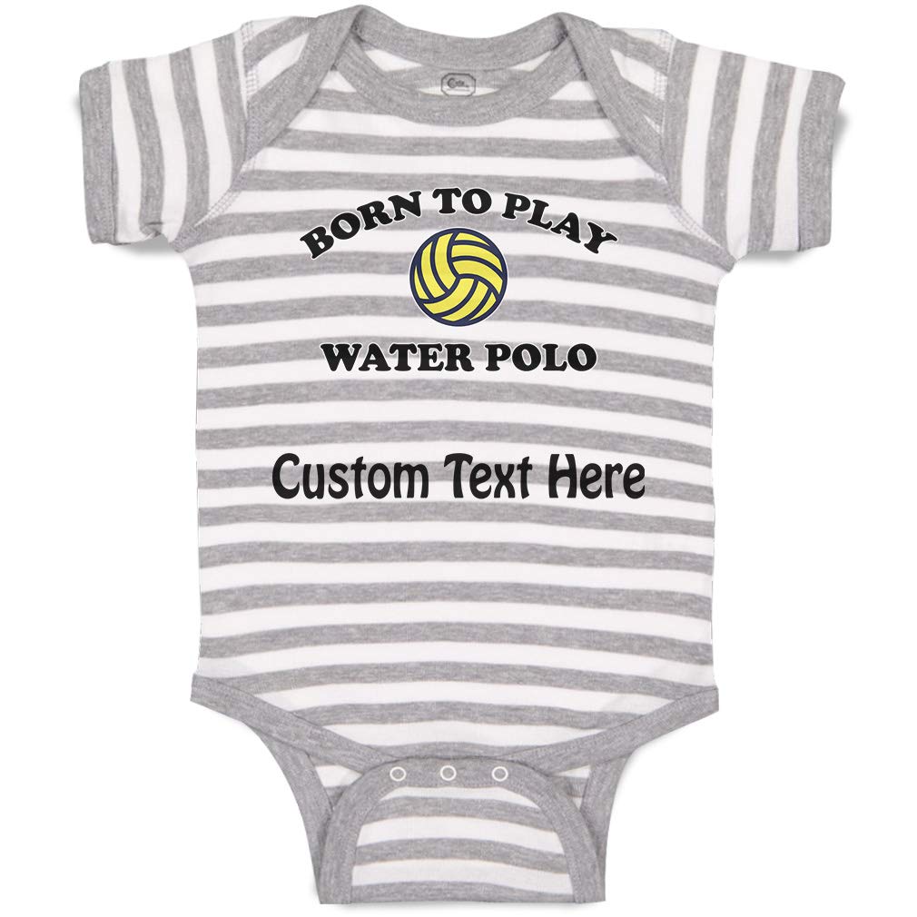 Custom Baby Bodysuit - Born to Play Water Polo - 100% Cotton Infant Bodysuits for Boys & Girls - Soft & Comfortable Newborn Onesies - Perfect for Playtime, Sports Events & Family Photos