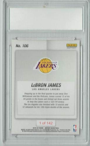 LeBron James 2019 Panini Instant #106 Triple Double Zion 142 Made Basketball Card PGI 10 - Unsigned Collectible Trading Card for NBA Fans & Sports Memorabilia Collectors