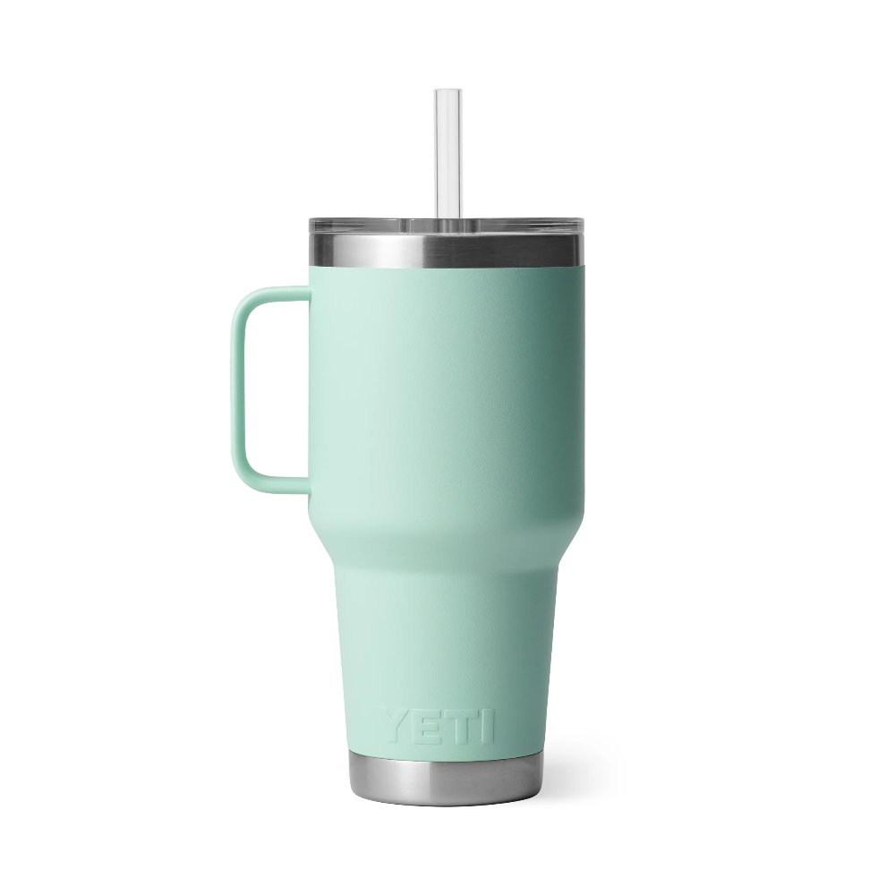 **35 oz Rambler Insulated Stainless Steel Mug with Straw Lid - Perfect for Coffee, Tea & Cold Drinks at Home, Office or Travel**