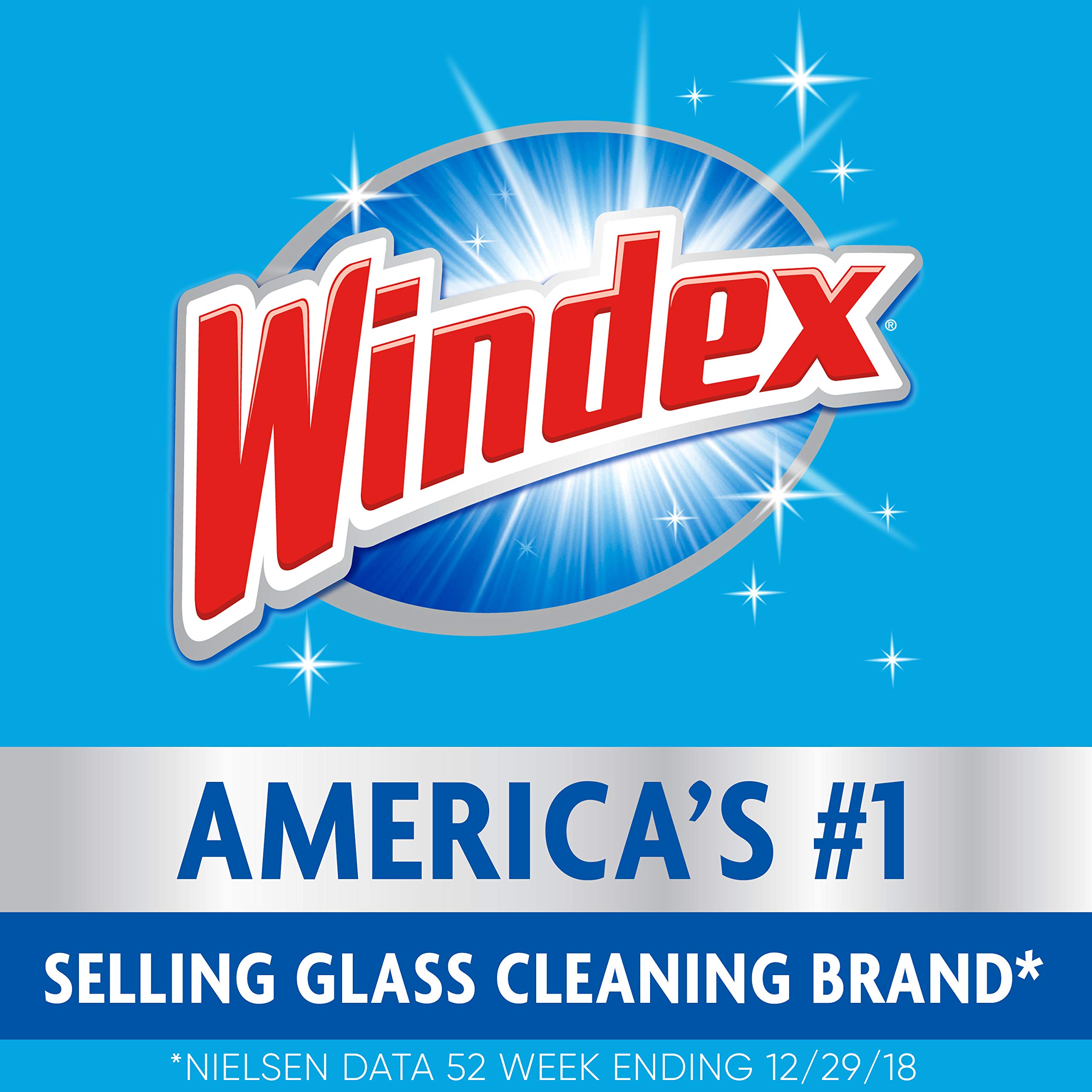 Windex Foaming Glass Cleaner - Fresh Scent, 20 oz Aerosol Spray (6-Pack) - Streak-Free Cleaning for Windows, Mirrors, and Glass Surfaces at Home or Office