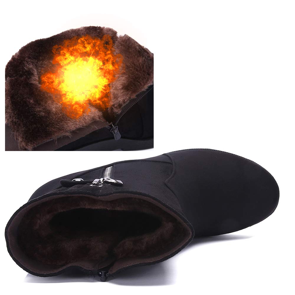 Gaatpot Women's Winter Boots with Fur Lining - Warm Snow Boots for Outdoor Activities, Ankle Booties for Cold Weather, Available in Multiple Sizes - Perfect for Snowy Days, Hiking, and Winter Fashion