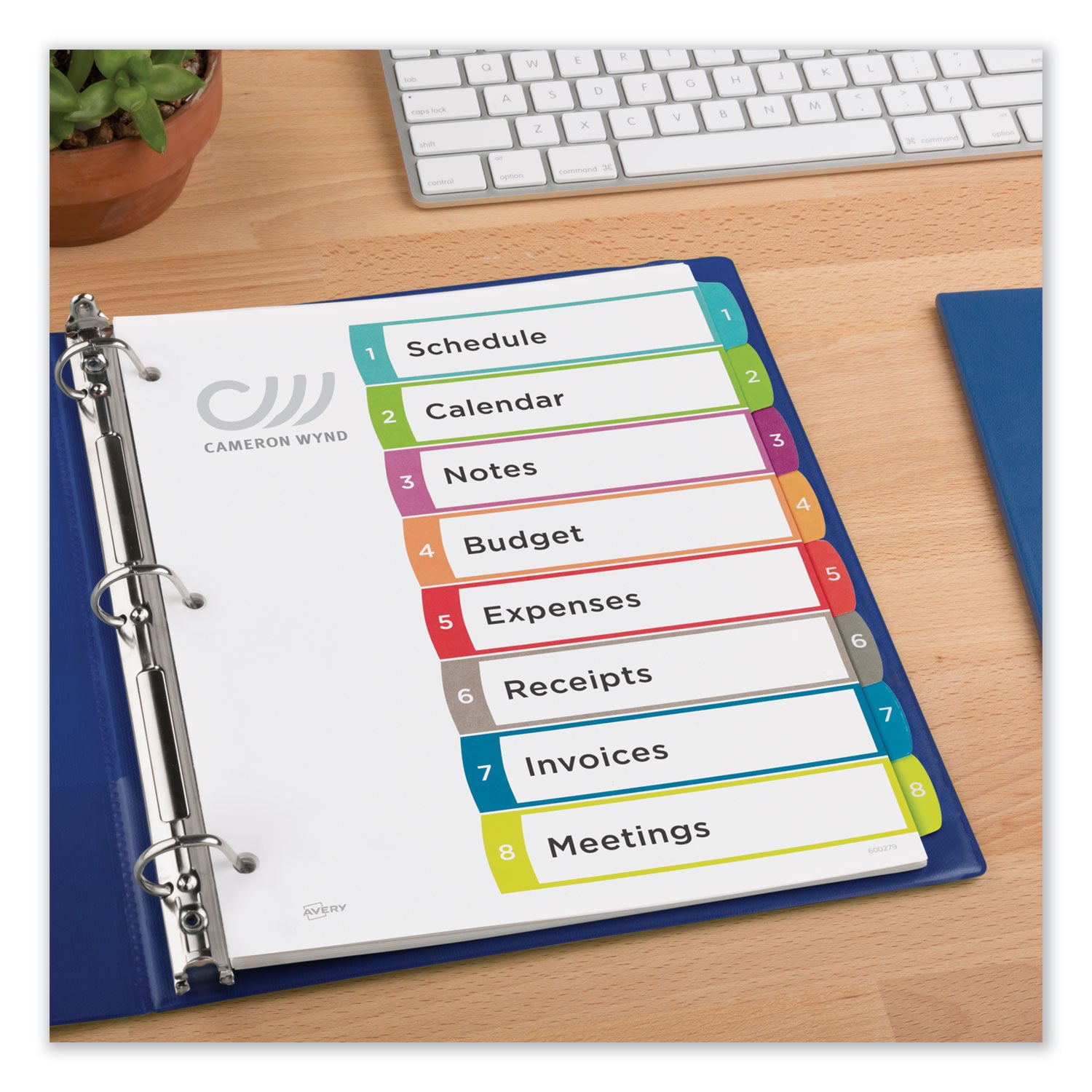 Avery Customizable TOC Ready Index Multicolor Tab Dividers - 8 Tabs (1-8), 11 x 8.5 Inches, White with Contemporary Color Tabs - Perfect for Office Organization, School Binders & Document Filing Systems