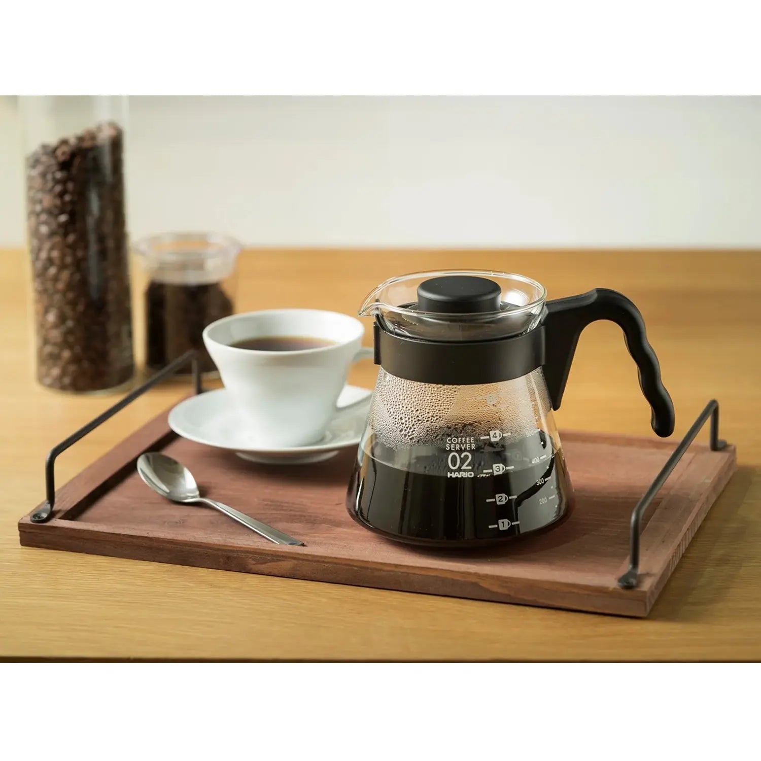Hario V60 Heat Resistant Glass Coffee Server with Wide Spout - Perfect for Pour Over Coffee Brewing at Home or Cafe