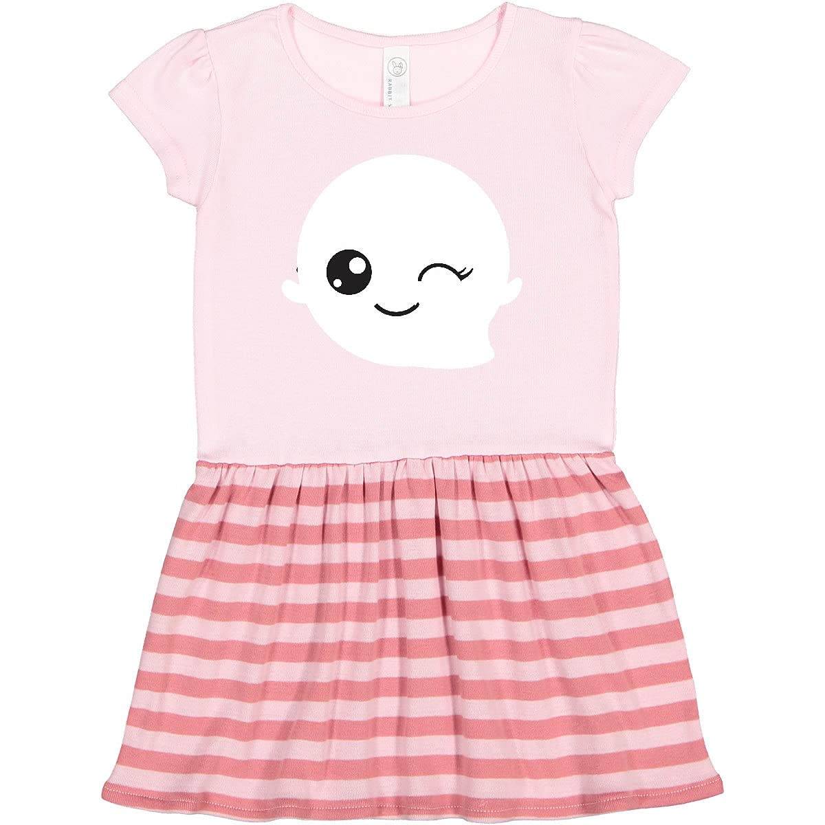 Inktastic Halloween Ghost Costume for Toddlers - Cute Winking Ghost Trick or Treat Outfit for Boys & Girls - Perfect for Halloween Parties, Trick-or-Treating & Photo Shoots