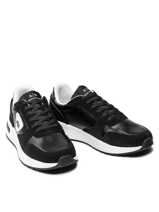 Armani Exchange Black Sneakers for Men | Stylish & Comfortable Casual Shoes | Perfect for Walking, Running & Everyday Wear