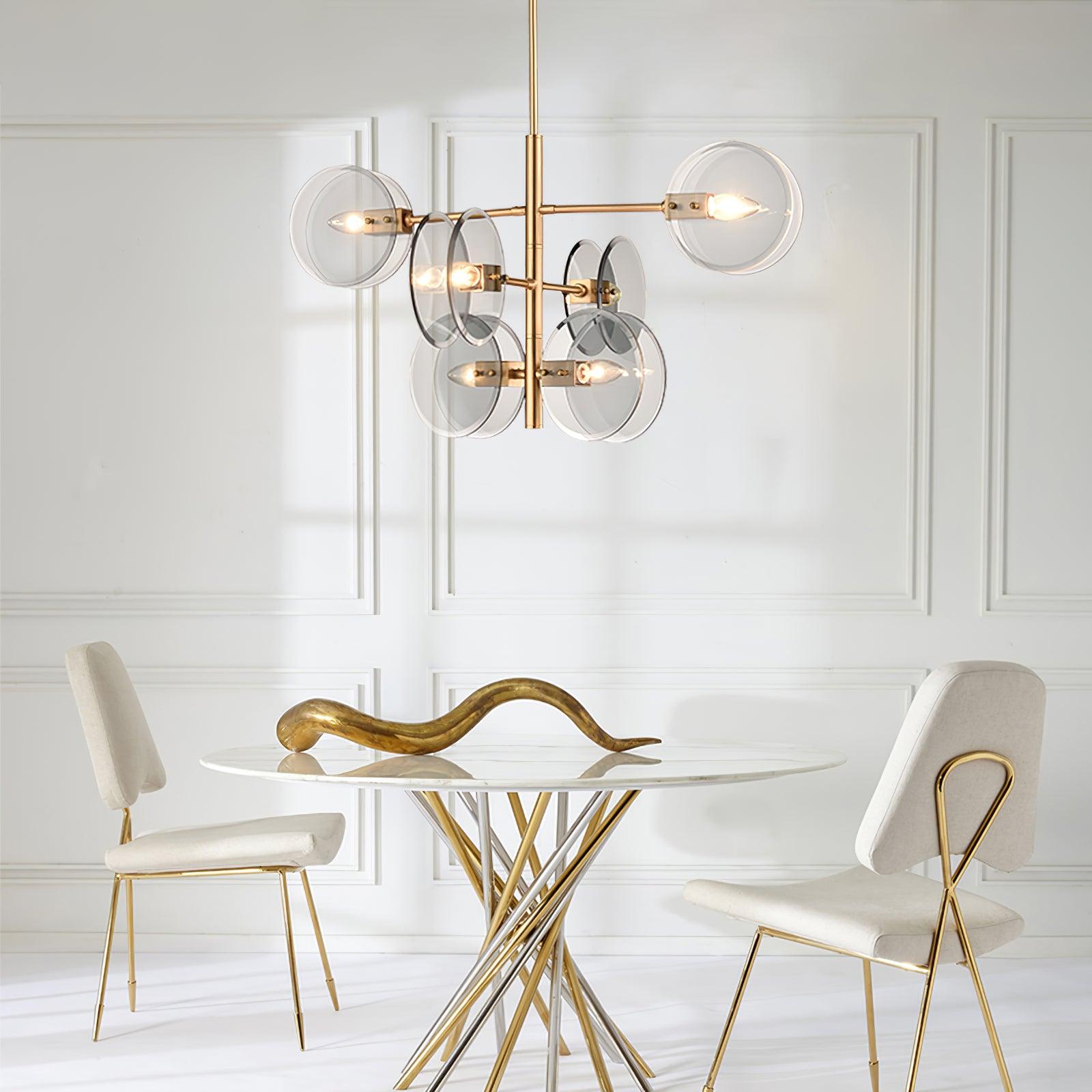 Arteriors Norwich Chandelier - Modern Crystal Ceiling Light Fixture for Dining Room, Living Room, Bedroom & Foyer | Elegant Lighting for Home Decor & Interior Design