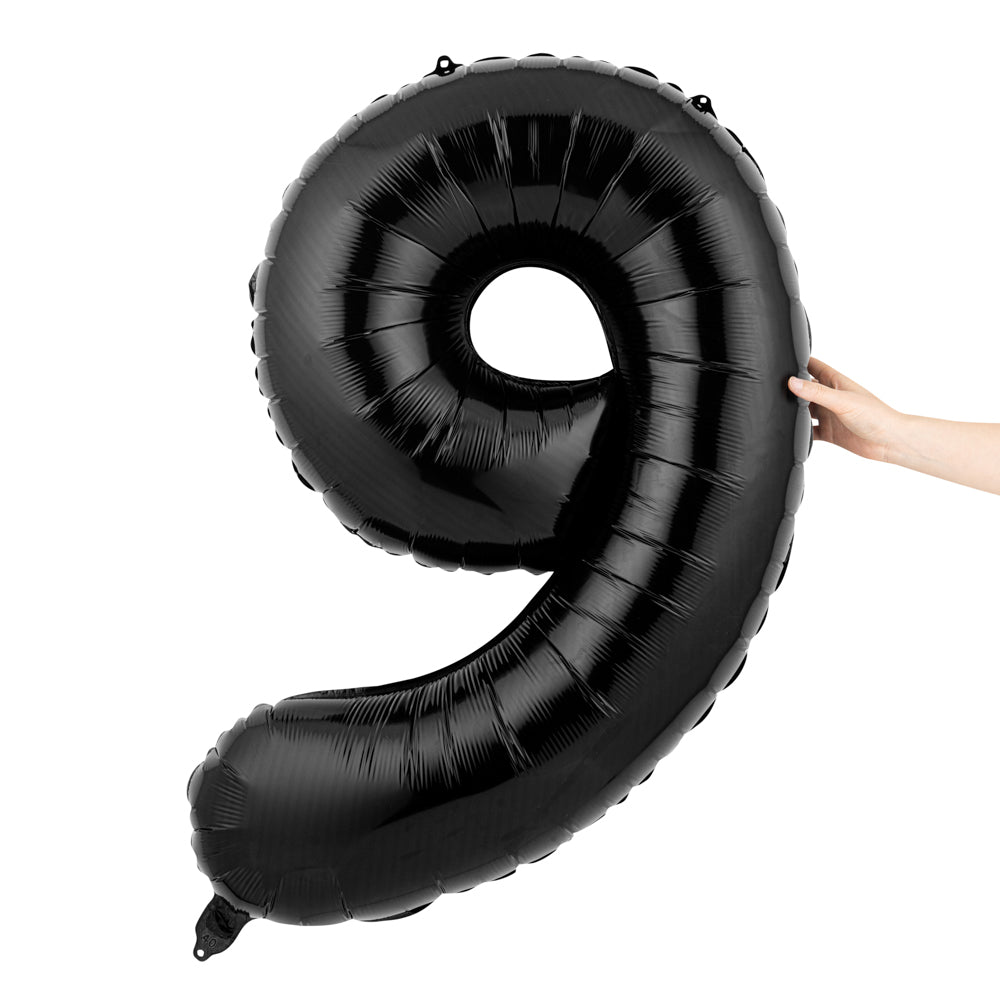 Balloonify Black Mylar Number 9 Balloon - 40 Inch Large Foil Balloon for Birthday Party Decorations (1 Count) - Perfect for Anniversary, Graduation & Baby Shower Decor